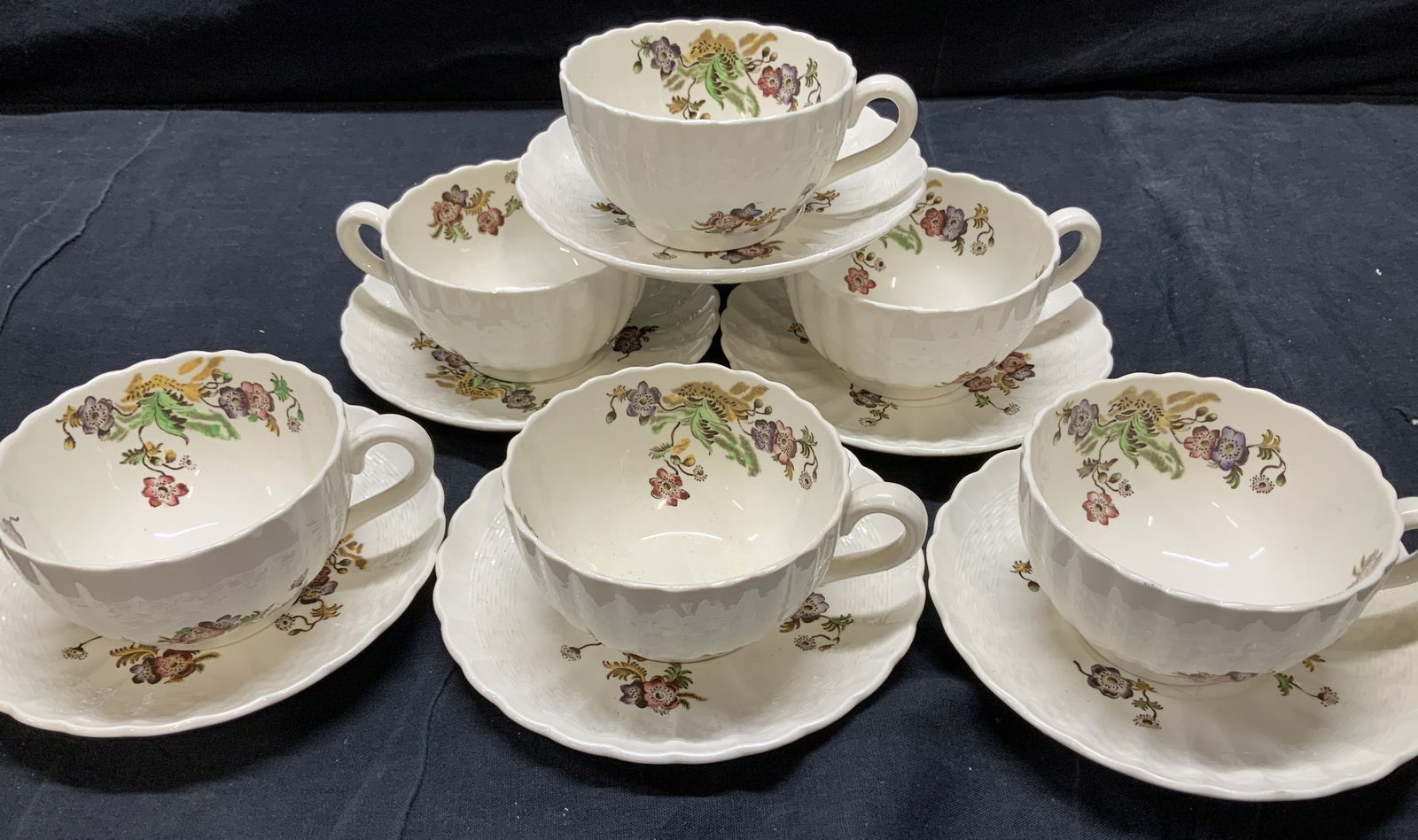 SPODE COPELAND porcelain Teaware Set 12, England (1 of 7)