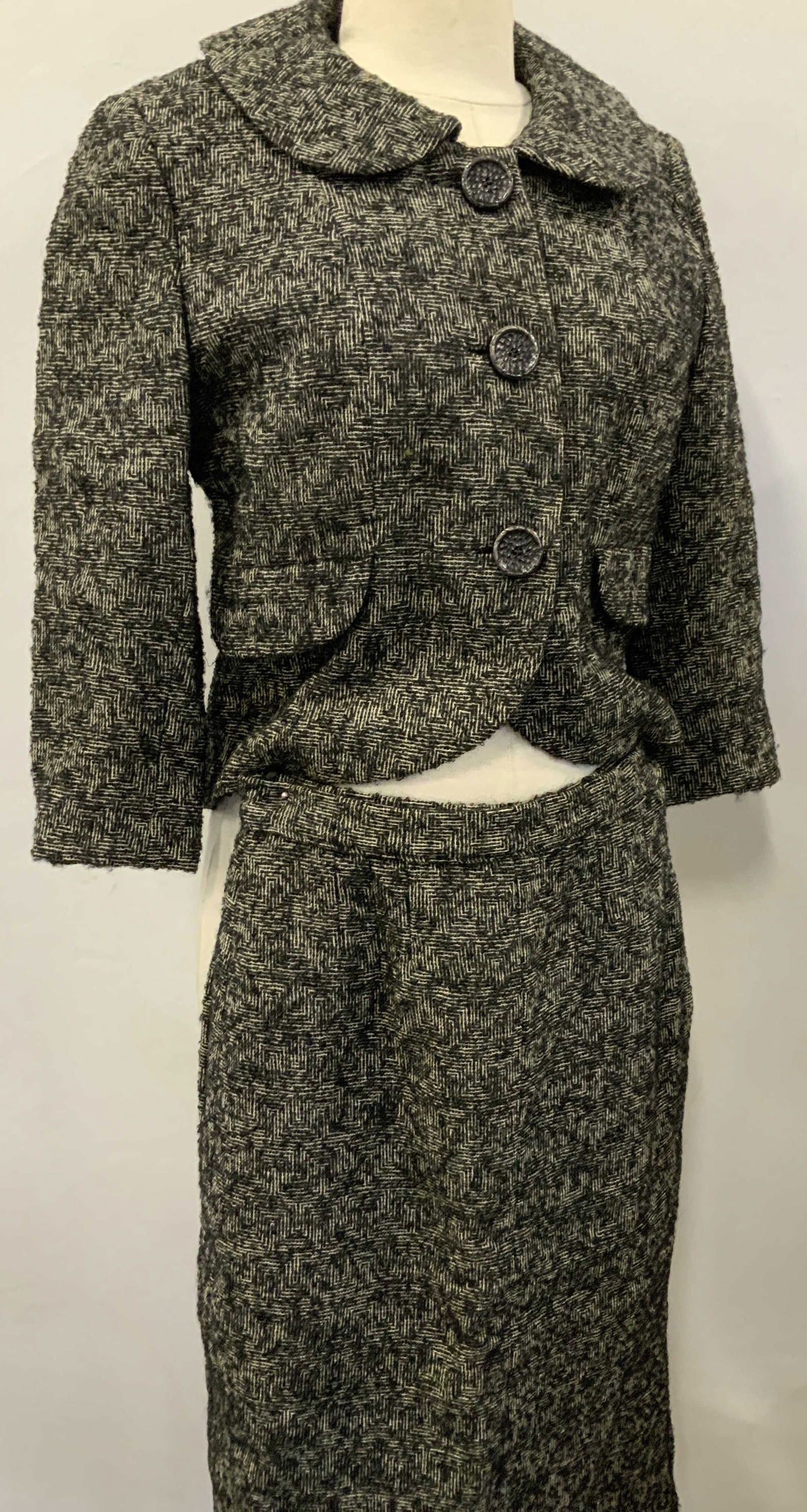 Vintage Wool & Silk Skirt & Blazer Suit (1 of 6)