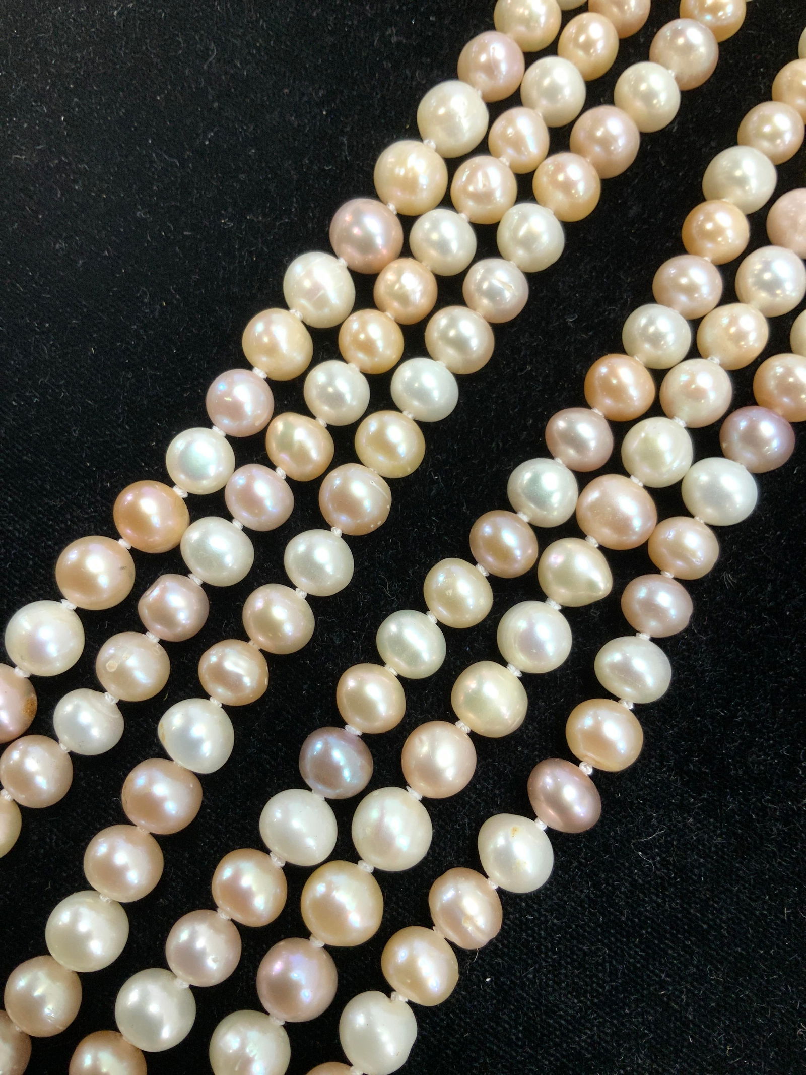 Set 3 Cultured Pearl Necklaces w Toggle Clasps (1 of 9)