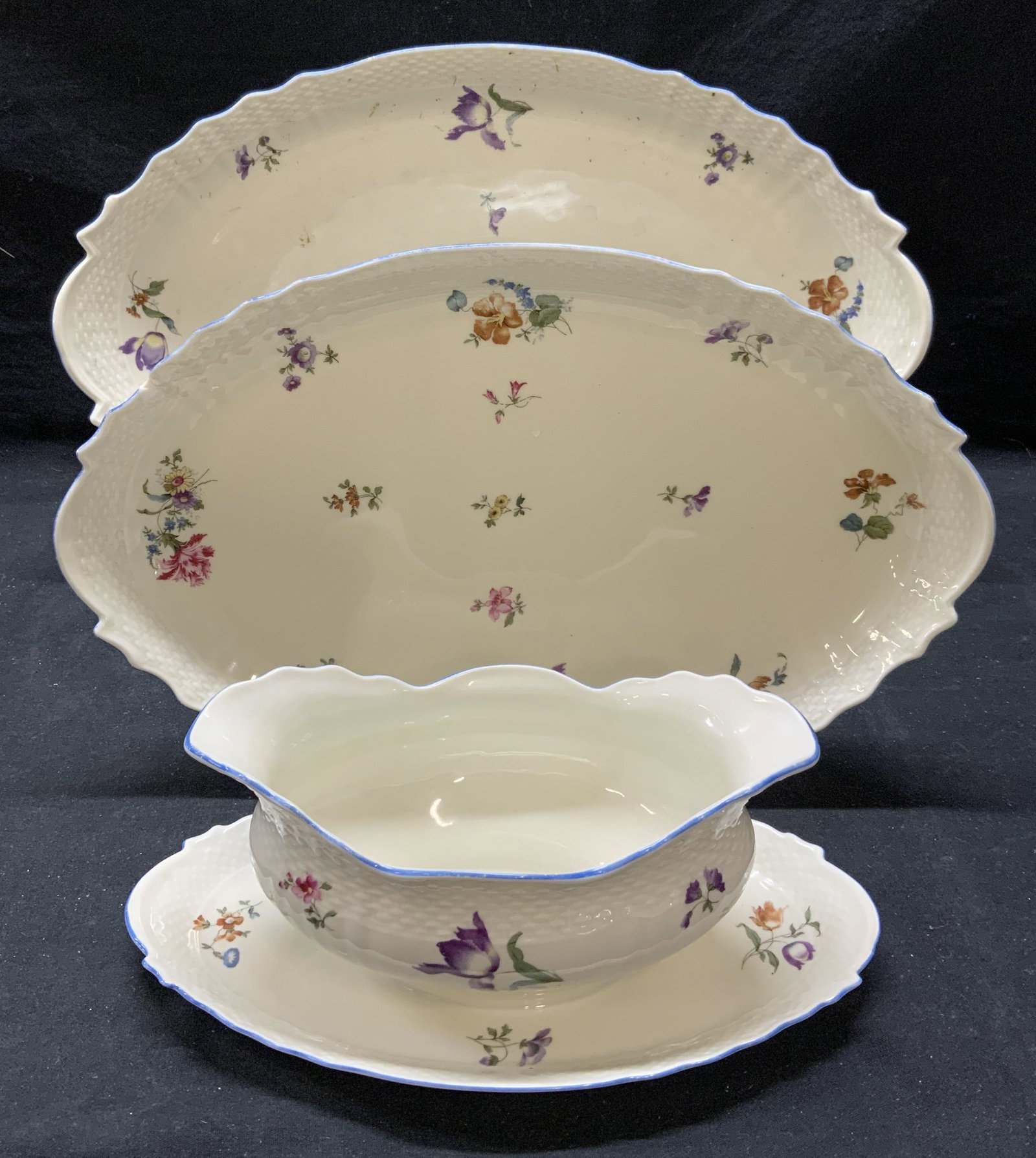 Set 3 Vtg Epiag Porcelain Platters & Gravy Boat (1 of 10)