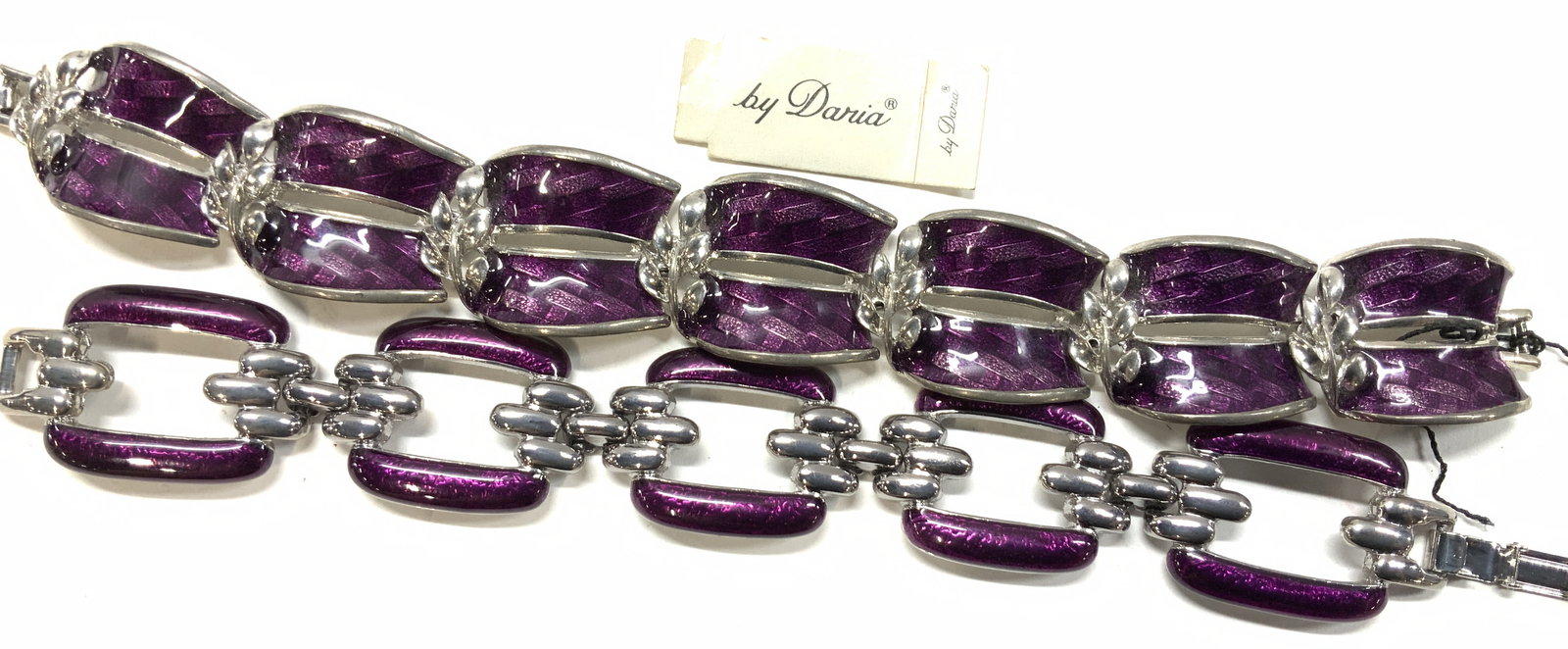 By Daria Purple Enamel Chunky Bracelets, New (1 of 6)
