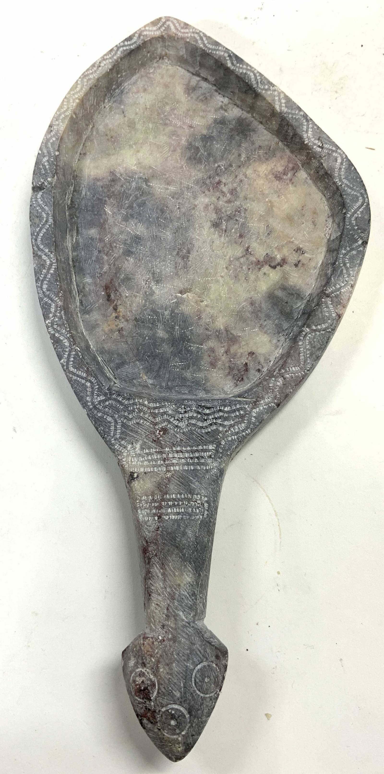 Carved Stone Serving Tray W Handle Auction