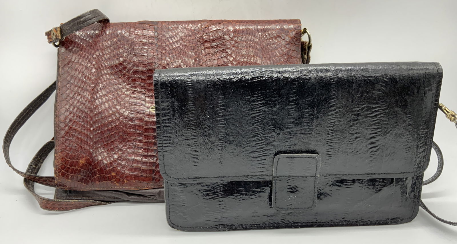 Lot 2 Vintage Snakeskin & Pleather Crossbody Bags (1 of 20)