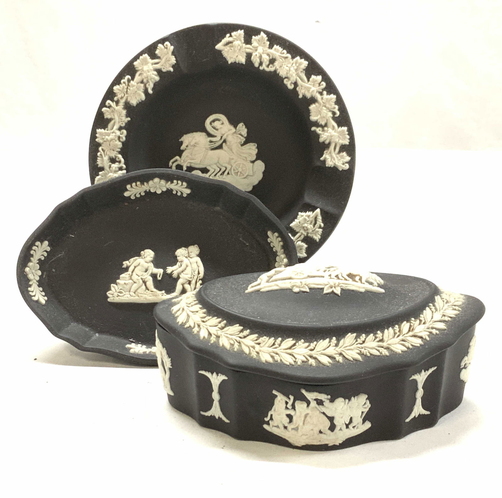 Wedgwood England Set 3 Porcelain Basaltes ware (1 of 8)