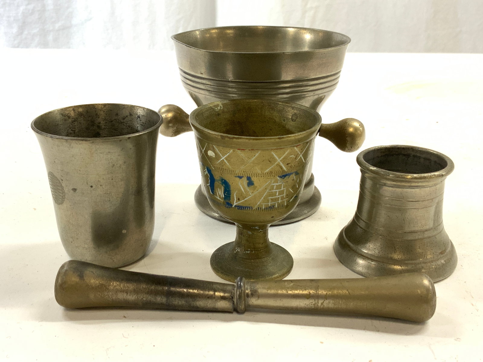 Lot 5 Assorted Metal Vessels & Pestles (1 of 7)