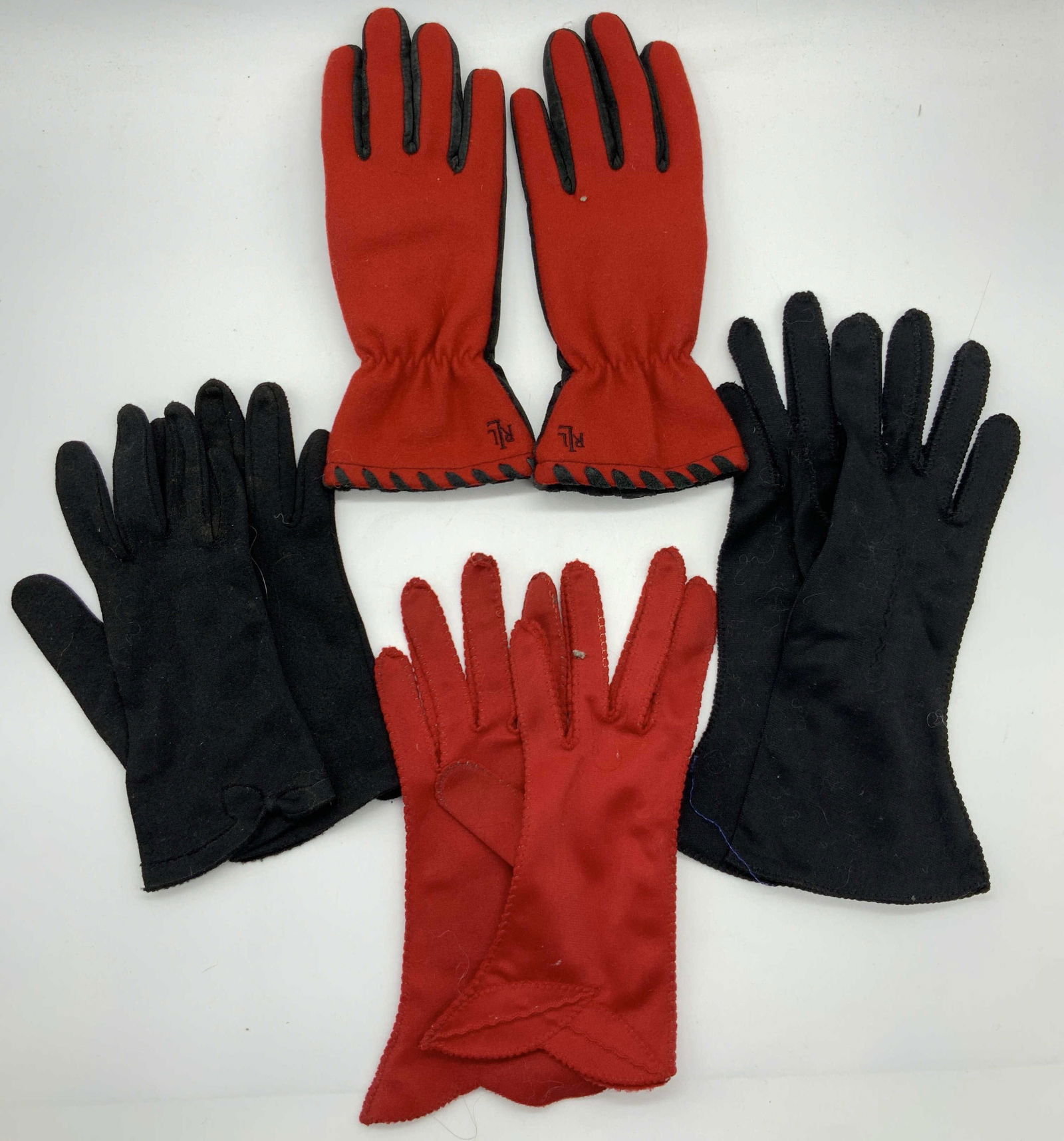 Lot 4 Pairs Wool& Cotton Gloves, Ralph Lauren + (1 of 11)
