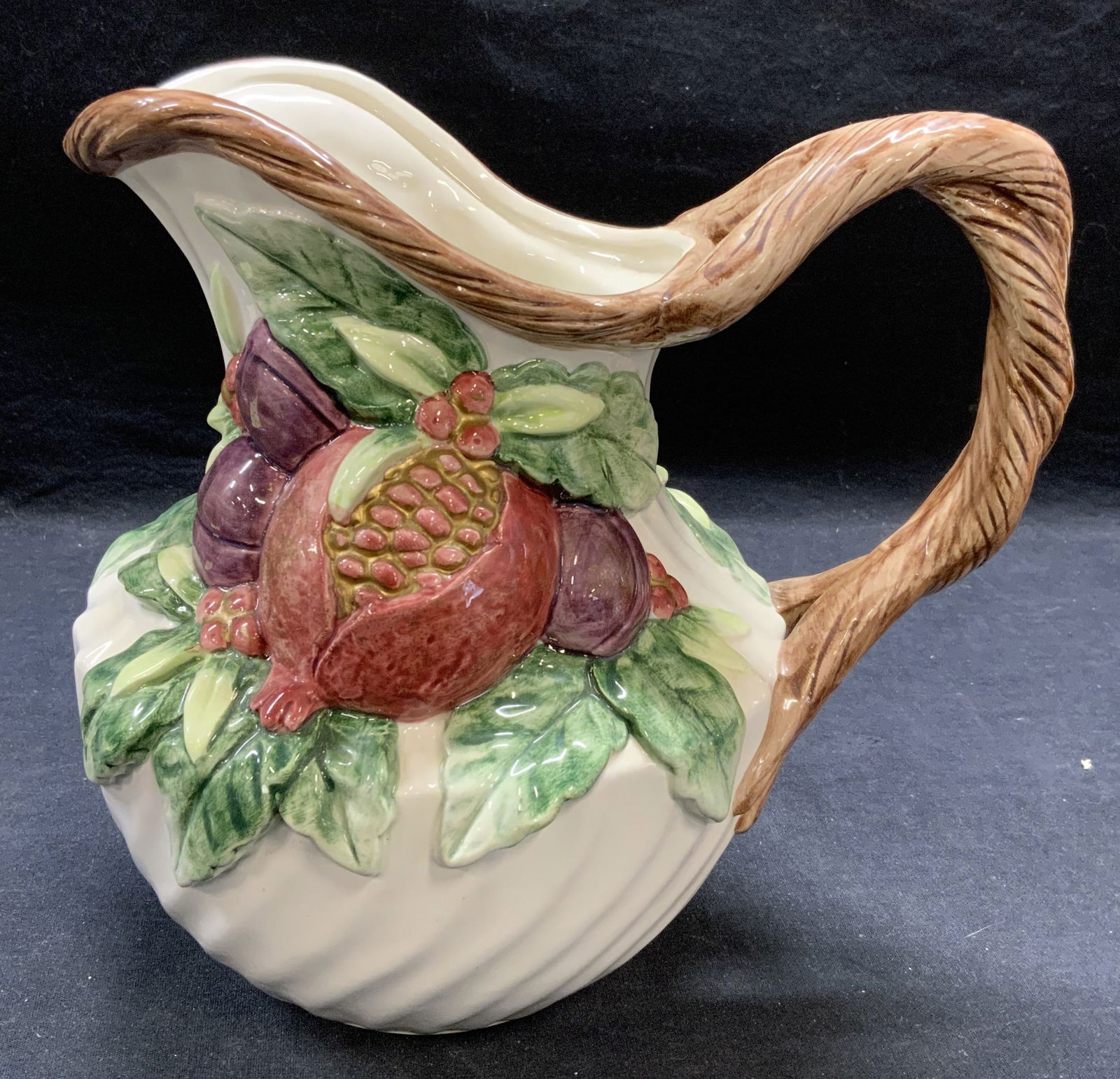 Vintage Fitz & Floyd Ceramic Pomegranate Pitcher (1 of 8)