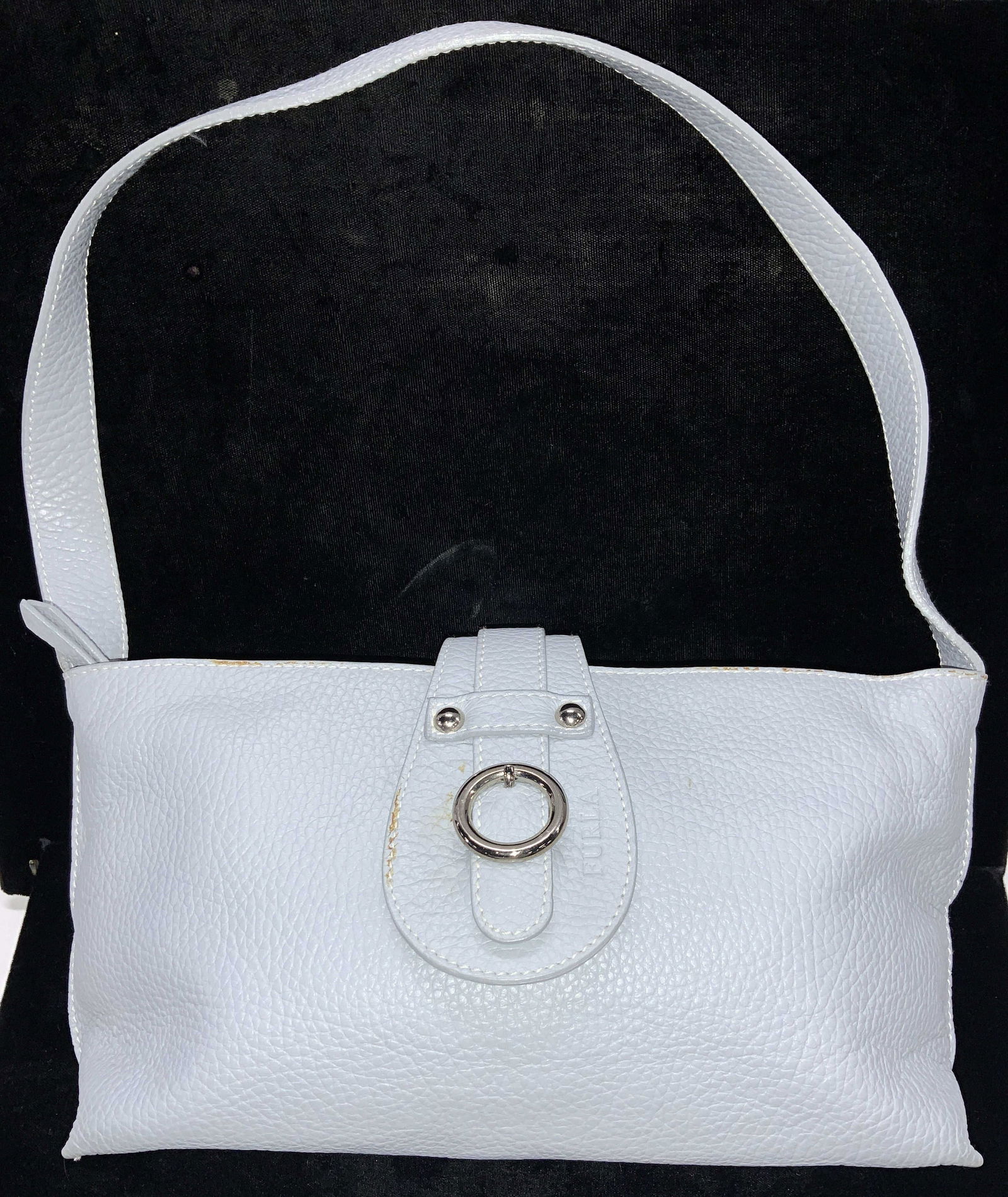 FURLA Pebbled Leather Handbag, Italy (1 of 7)