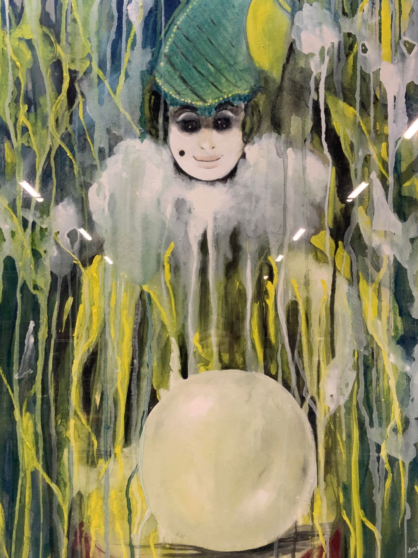 47 x 33 Inch Jose Ramon Signed Gouache Painting (1 of 13)