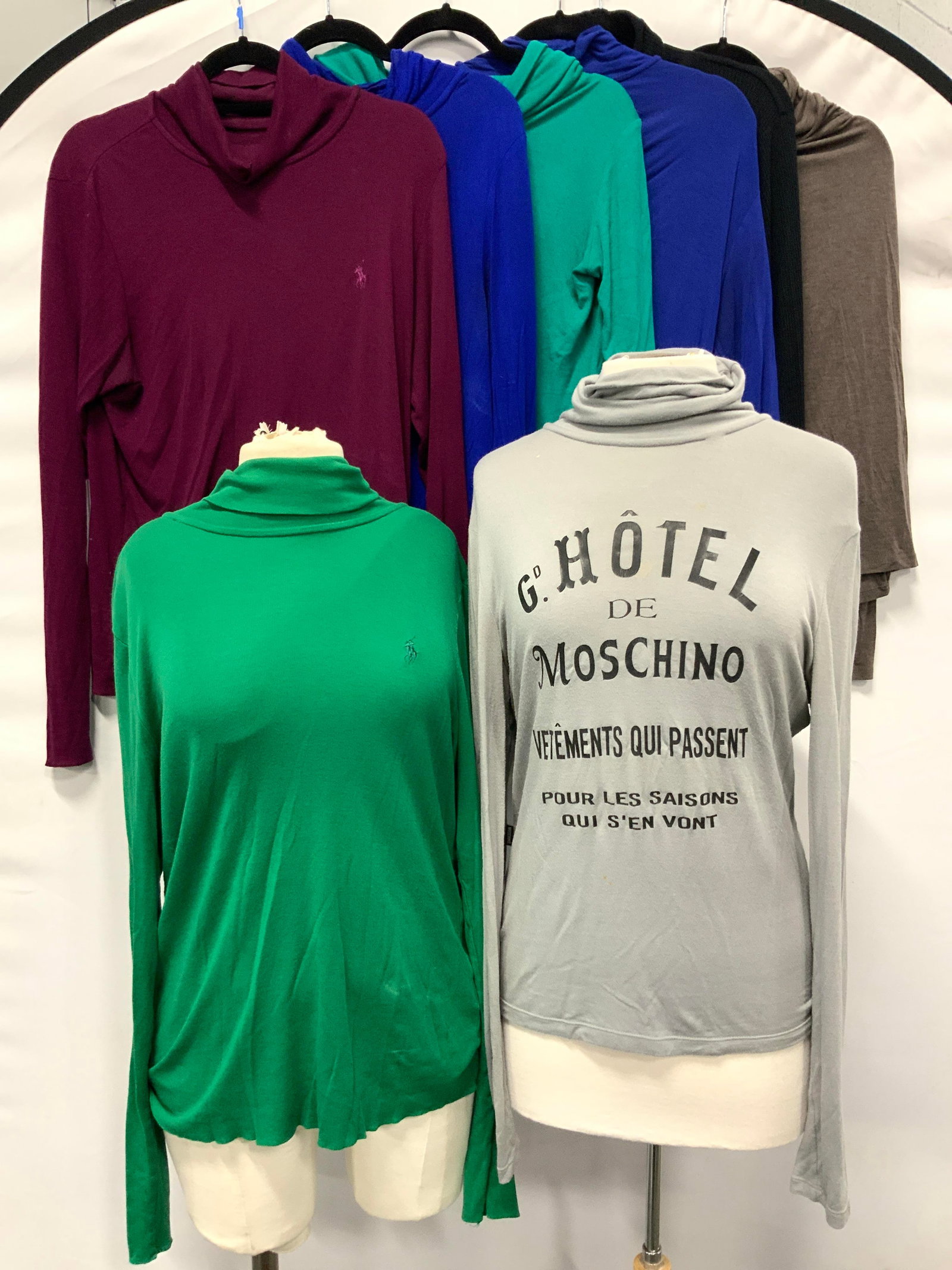 Lot 8 Ralph Lauren & MOSCHINO Cowl Neck Shirts (1 of 16)