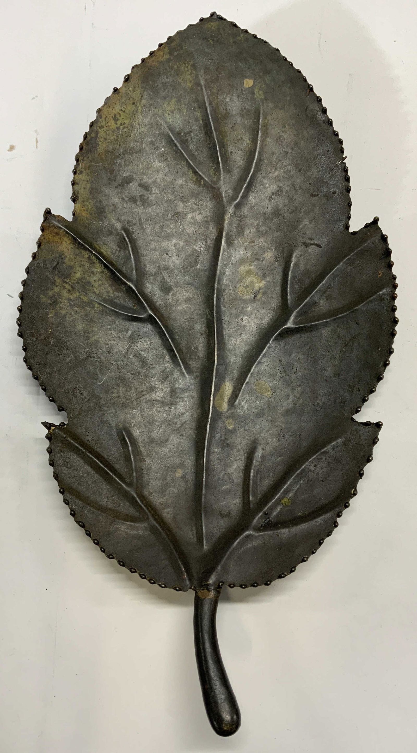 Vintage Patina Metal Leaf Centerpiece Platter (1 of 6)