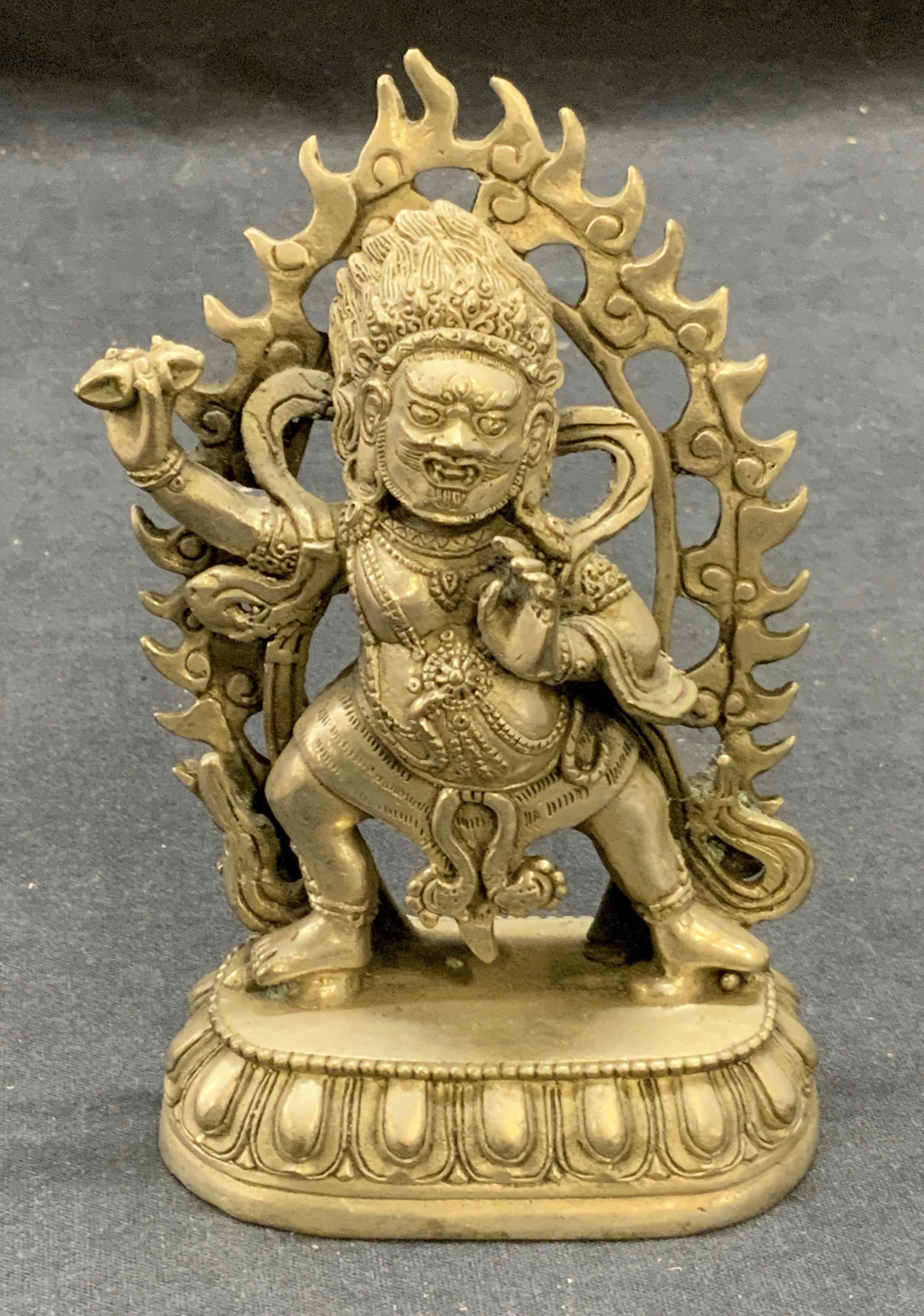 Stamped Metal Asian Hindu Deity Figural (1 of 6)