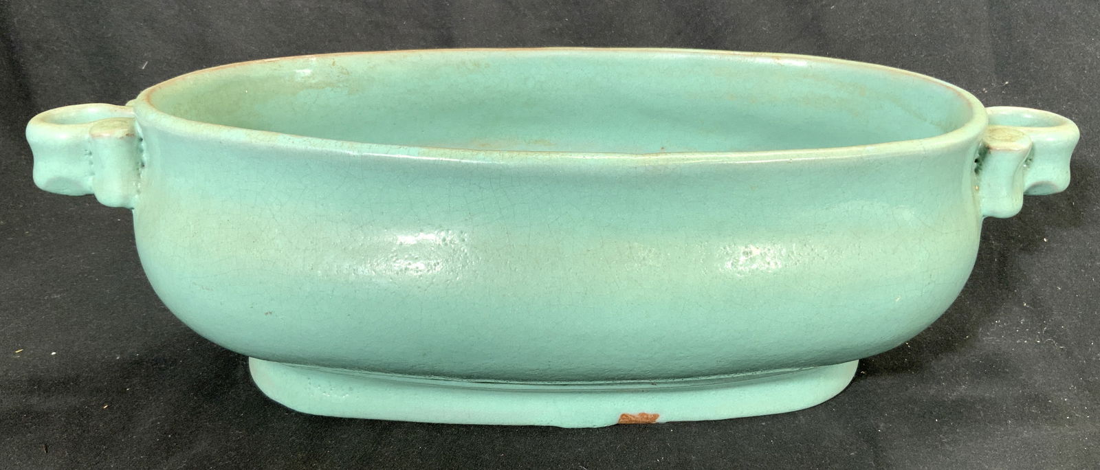 Vintage Ceramic Planter Vessel W Handles (1 of 8)