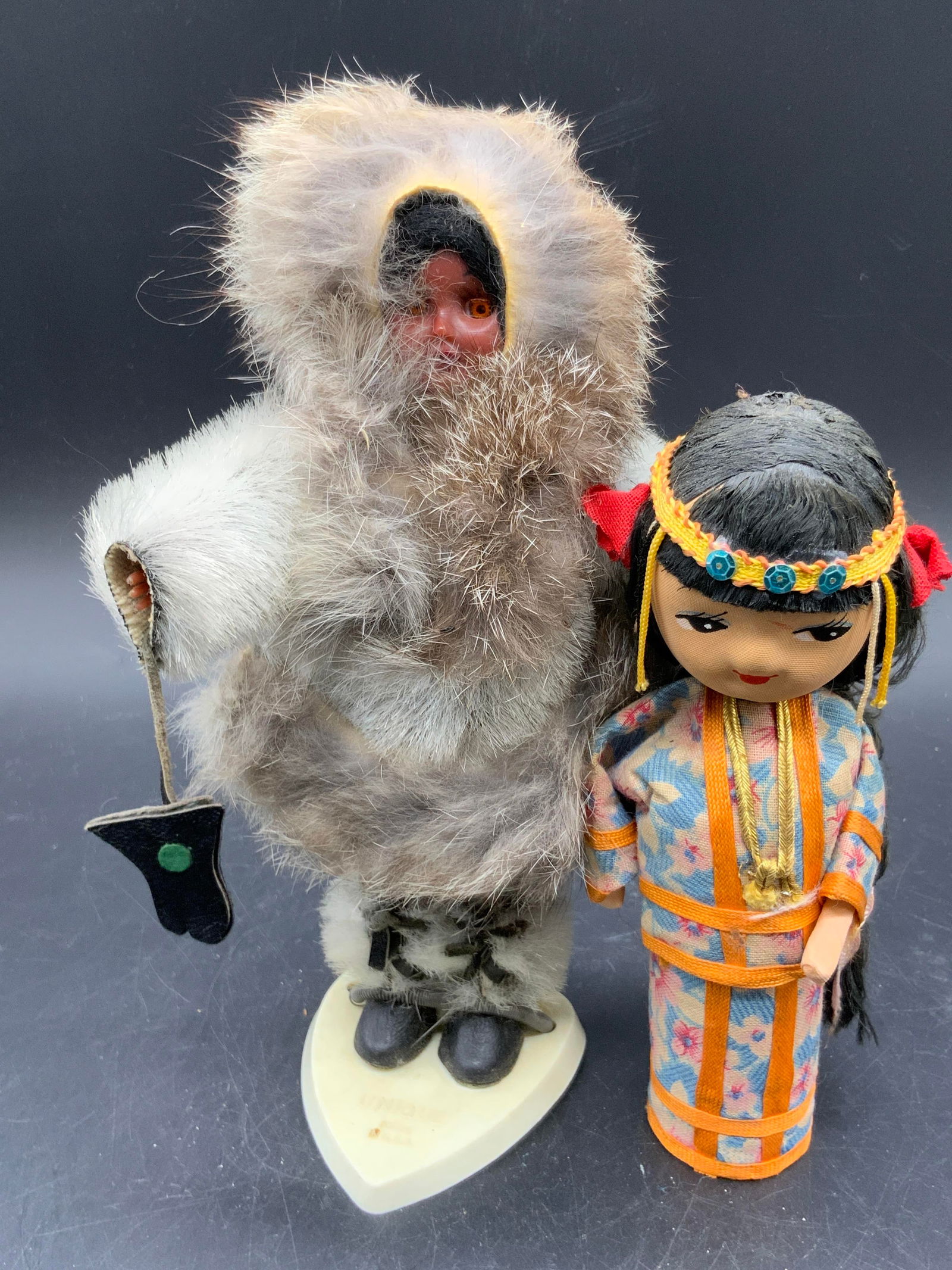 Lot2 Vintage Dolls, Inuit Alaska Doll & Asian Doll (1 of 9)