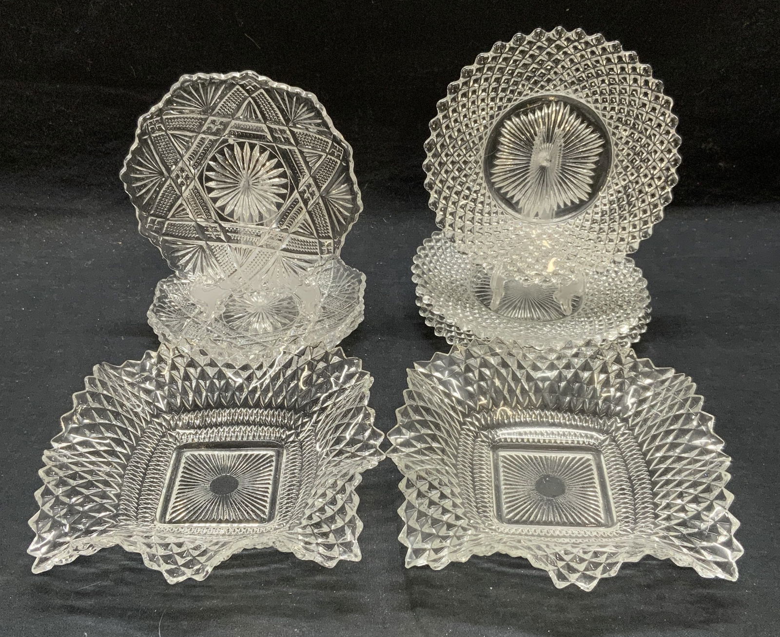 Lot 8 Vintage Glass Dishes, Tableware (1 of 10)