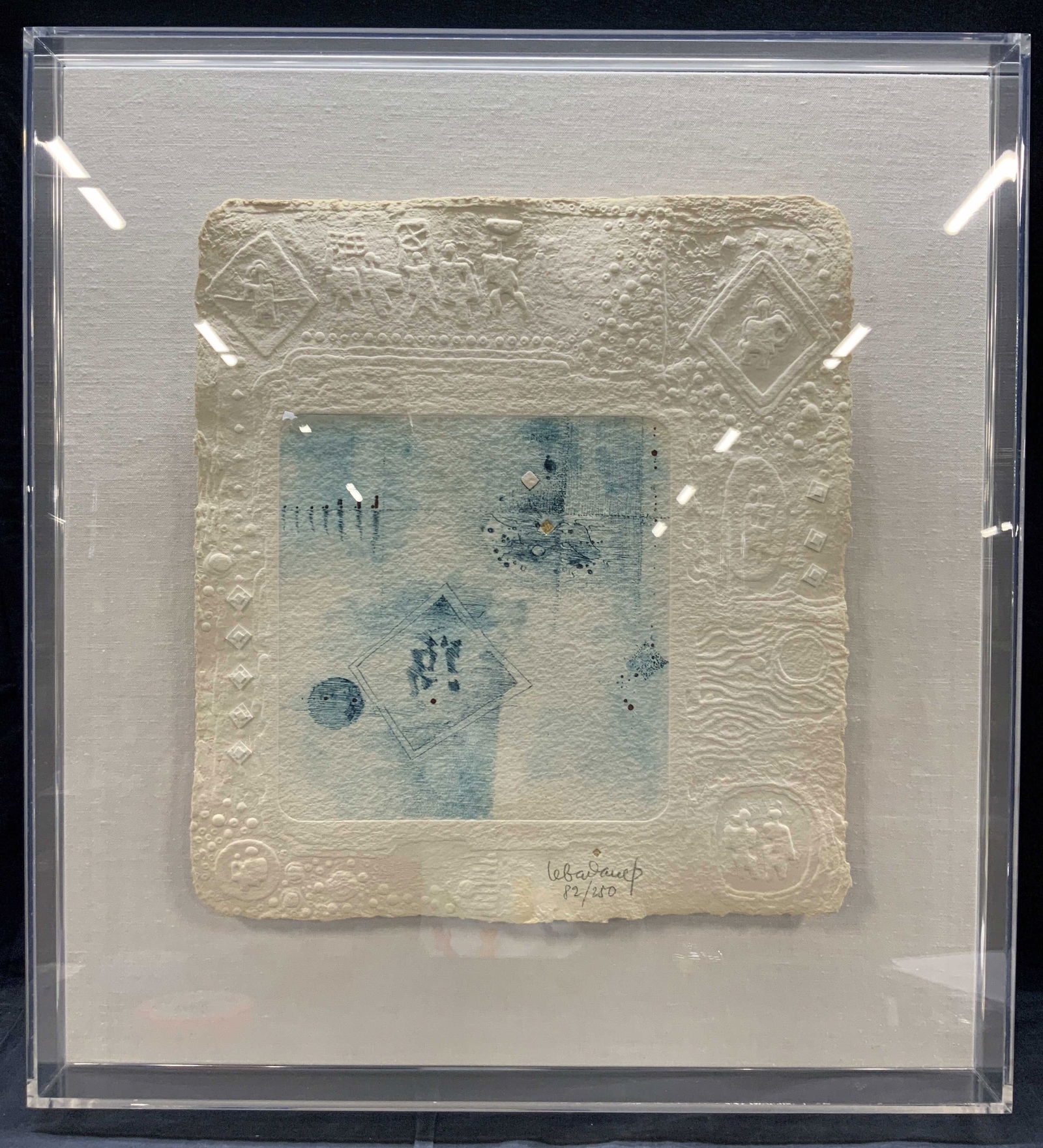 Signed Embossed Hand Made Paper Art (1 of 10)