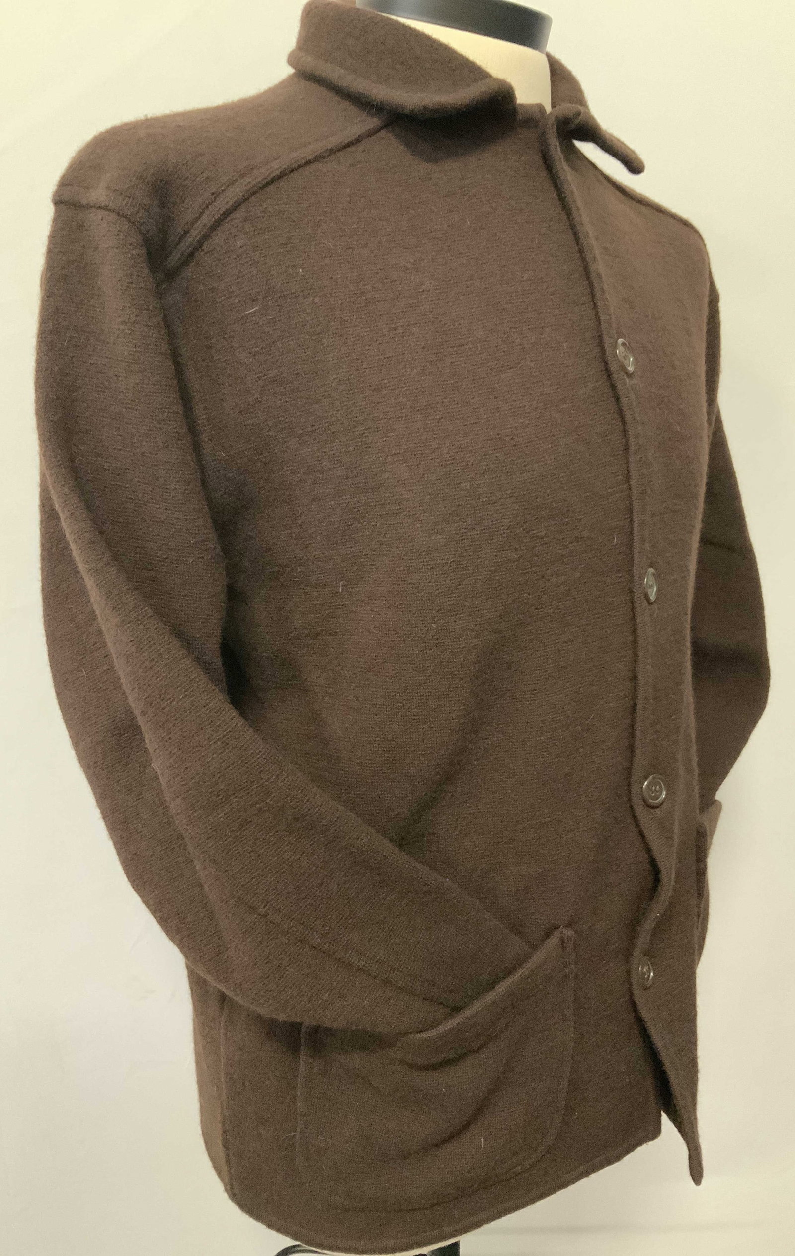 Cullen Men Merino Wool Chocolate Brown Jacket (1 of 7)