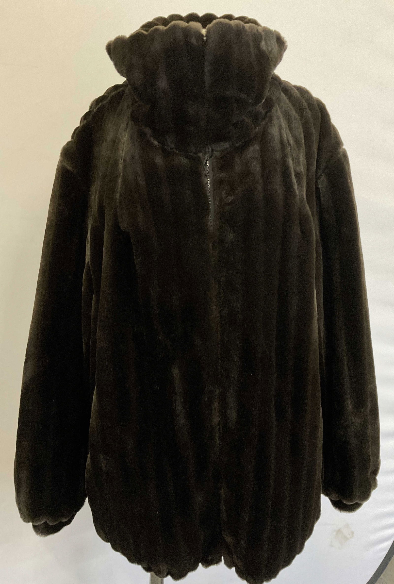 Plush Faux Fur Bomber Style Reversible Jacket (1 of 12)