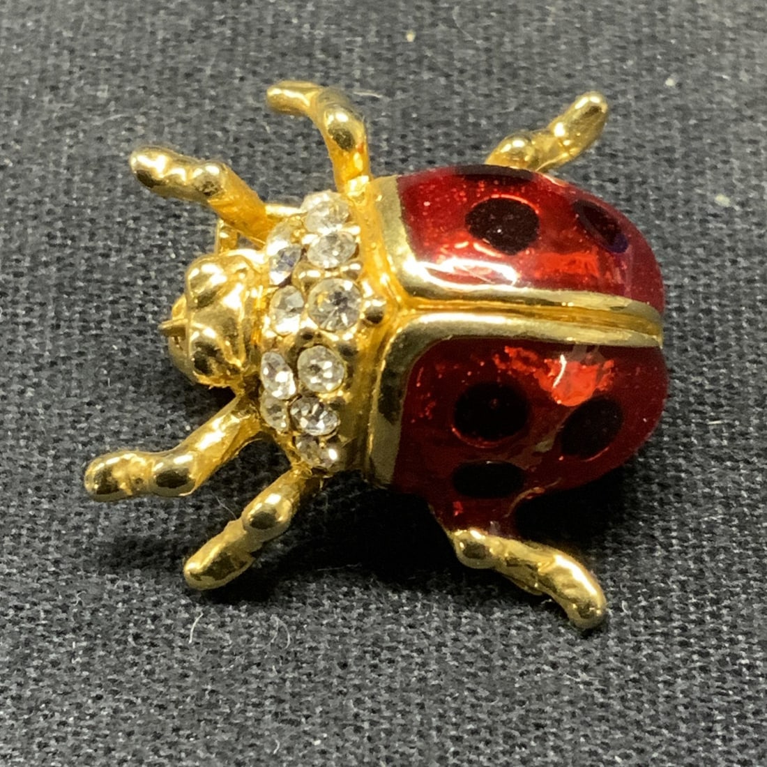Enameled Crystal Ladybug Brooch (1 of 6)