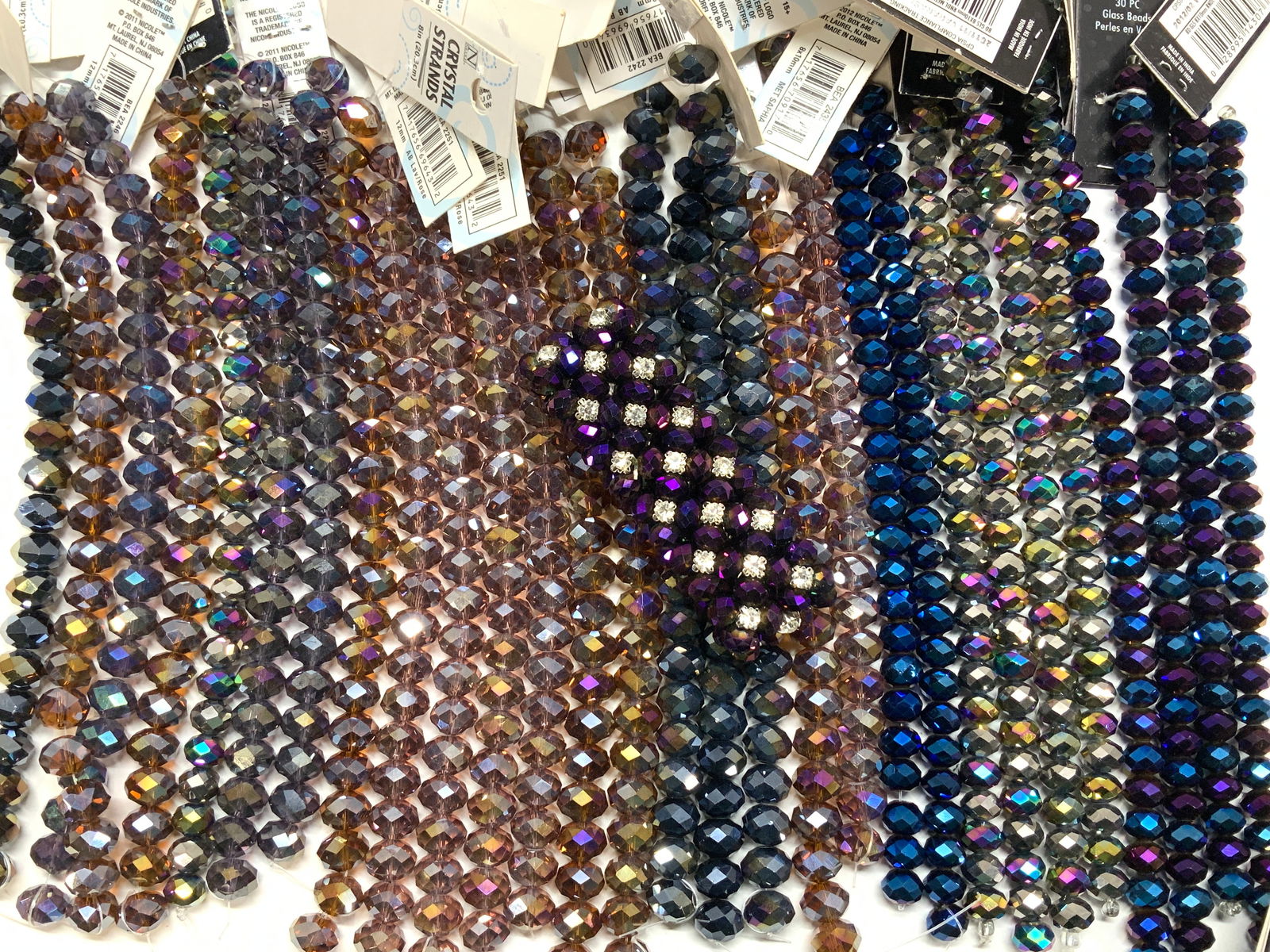 Aurora Borealis Jewelry Making Beaded Strands, nwt (1 of 9)