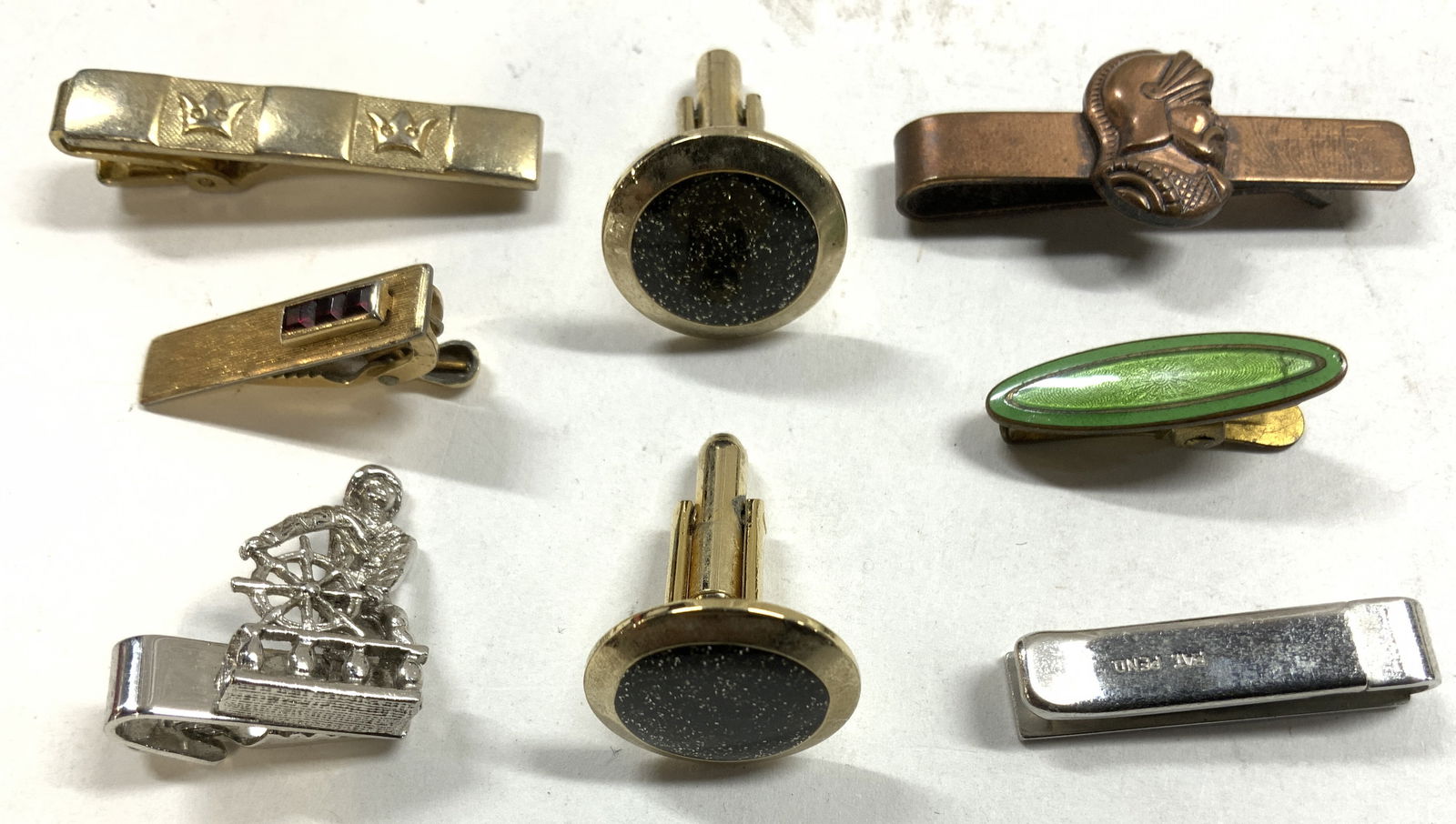 Lot 8 Assorted Tie Clips & Cuff Links (1 of 11)