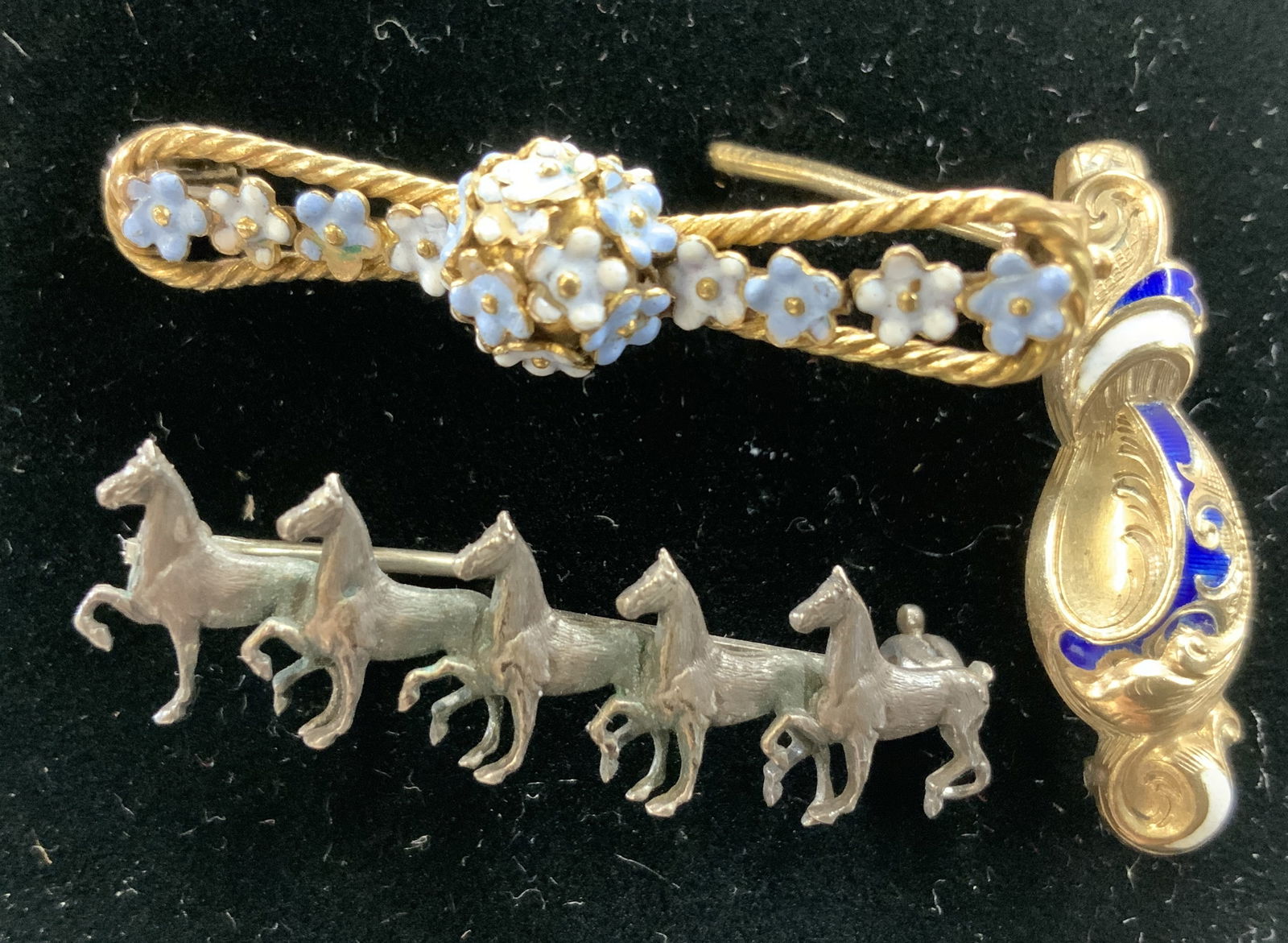 14k Gold, 18k Gold, Sterling Vtg Lapel Pins, 3 (1 of 8)