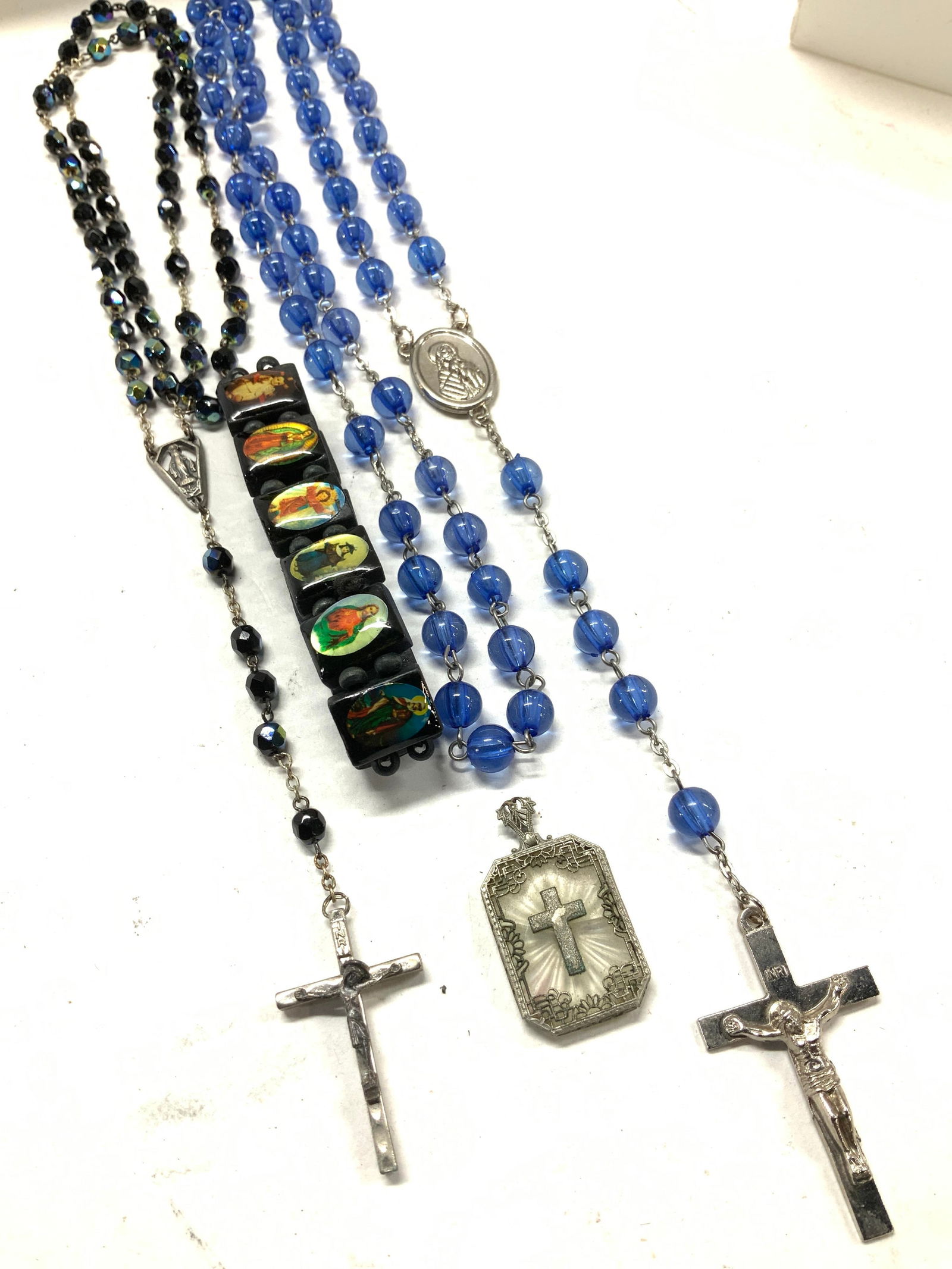 Lot 4 Prayer Beads , Religious Stretch Bracelet IT (1 of 10)