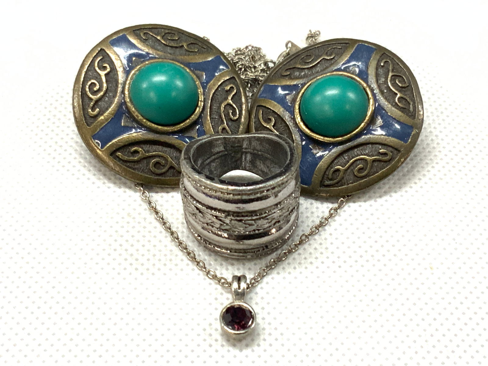 4 Brass & Silver Plate Earrings & Jewelry (1 of 8)