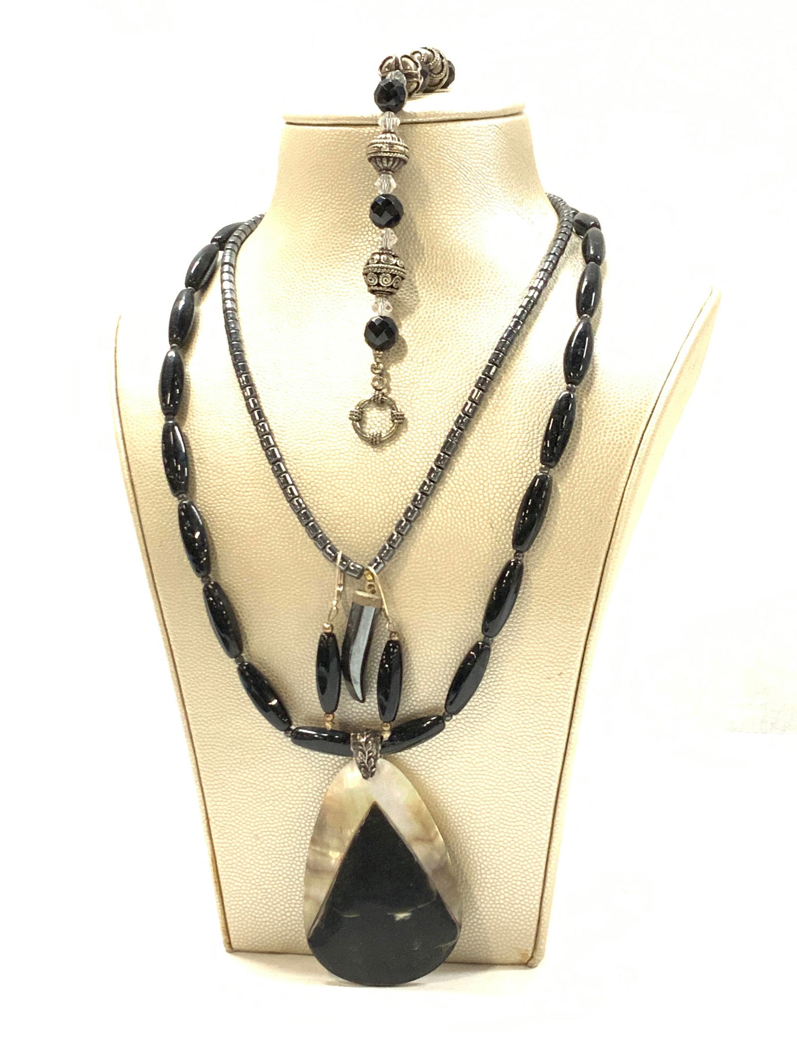 Lot 6, Hematite, MOP Necklaces, Sterling Bracelet (1 of 10)