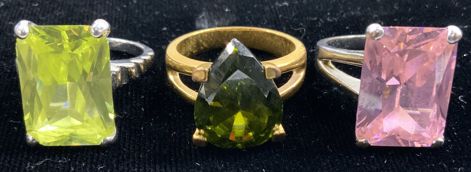 Lot 3 Assorted Metal & Quartz Rings (1 of 8)