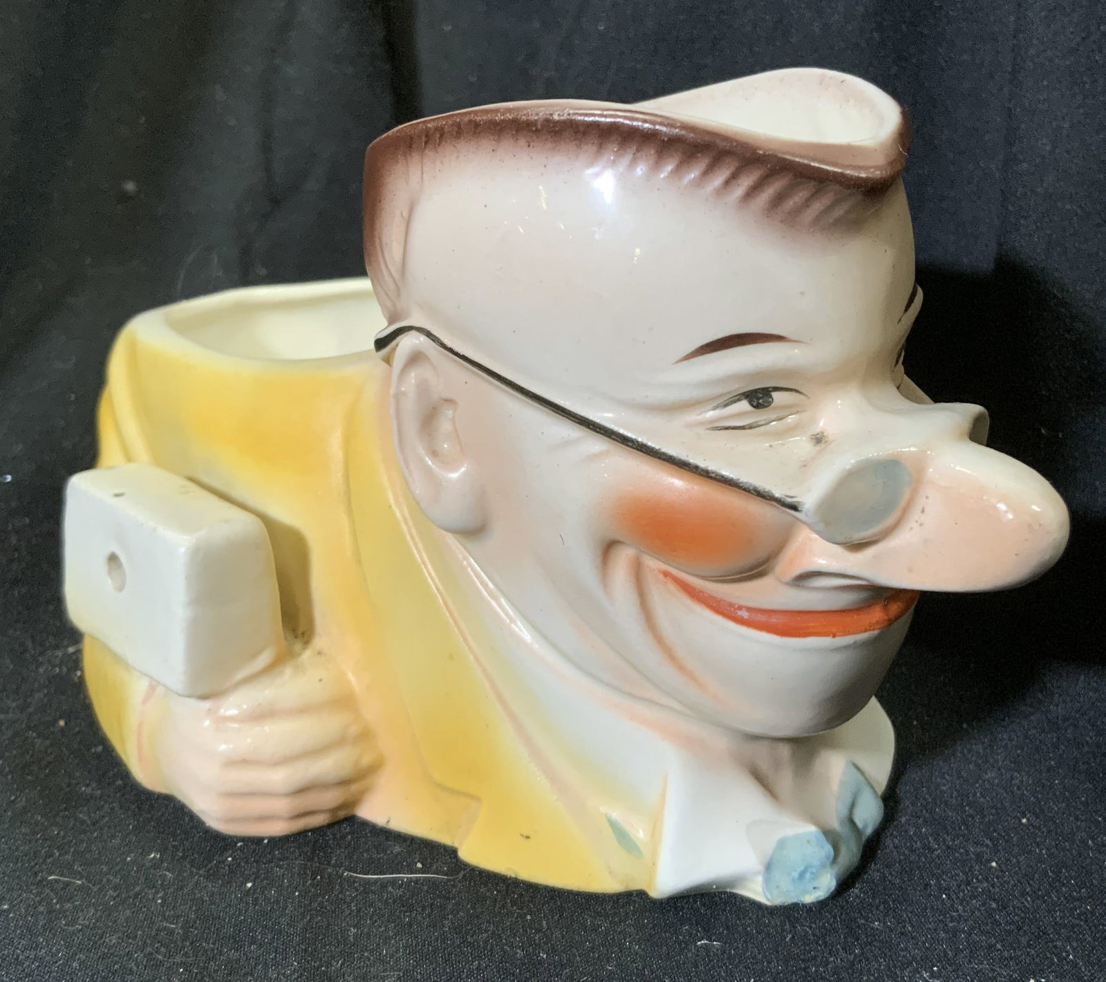 Vntg Porcelain Male Fig Pipe Holder CZECHOSLOVAKIA (1 of 8)