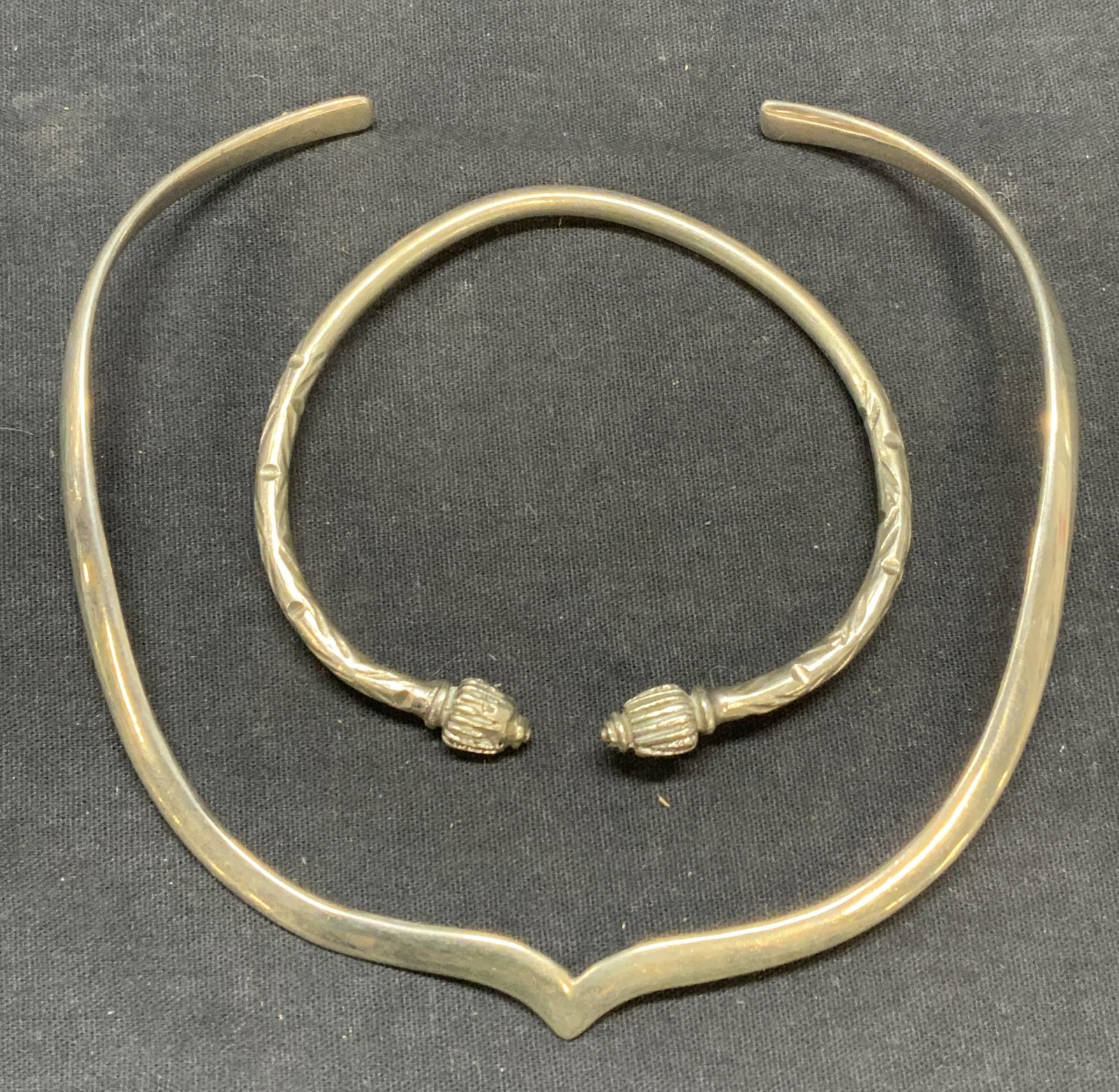 Lot 2 Stamped Mexican Sterling Silver Choker, More (1 of 10)