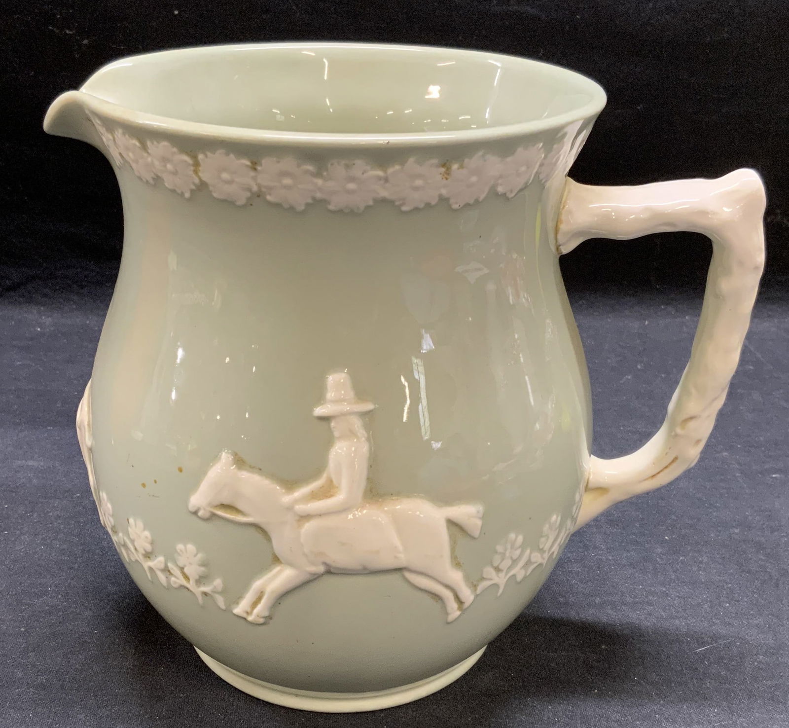 Vintage Spode Fortuna Fox Hunt Ceramic Pitcher (1 of 5)