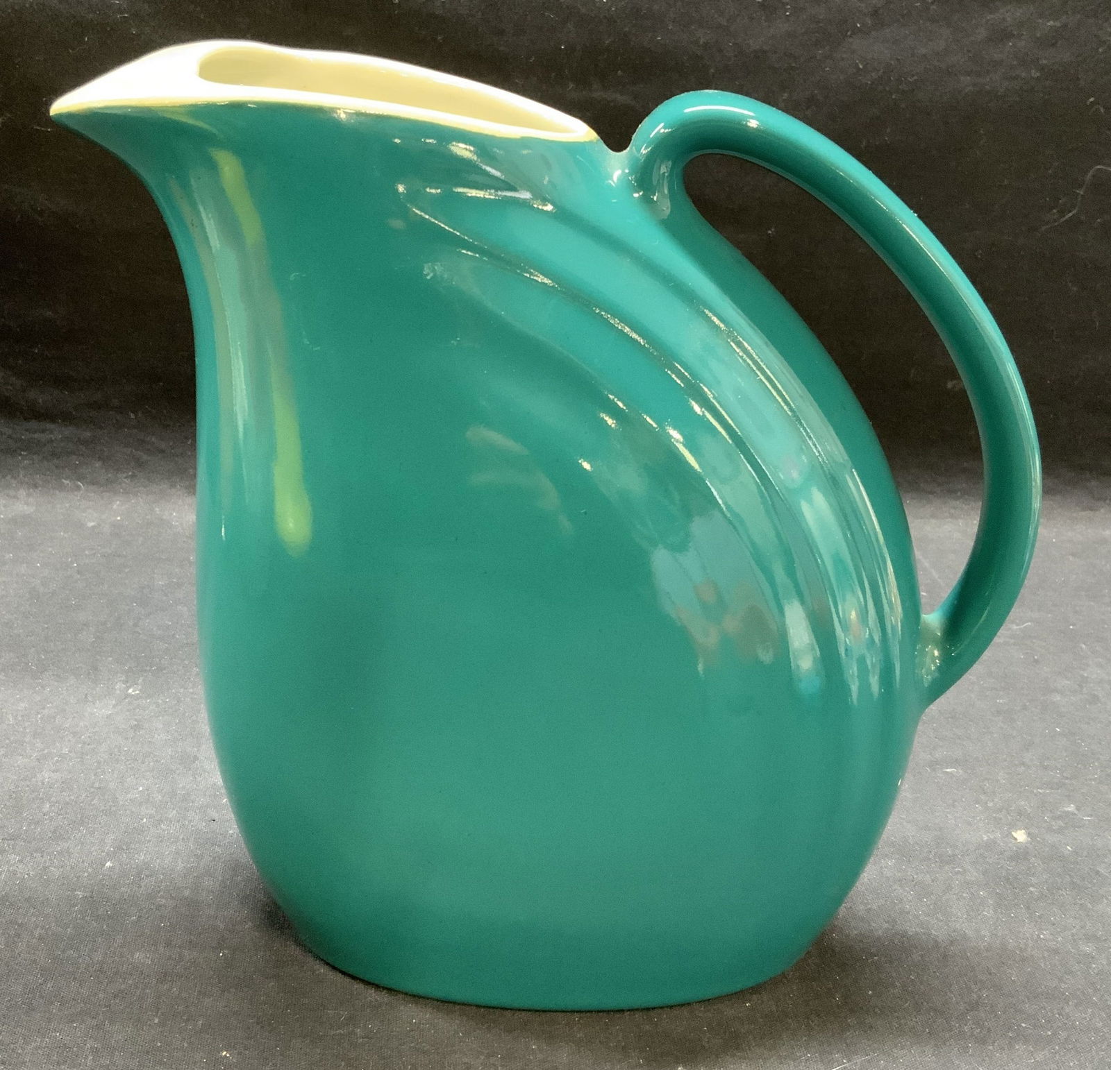 Vintage Hall Teal Ceramic Pitcher (1 of 7)