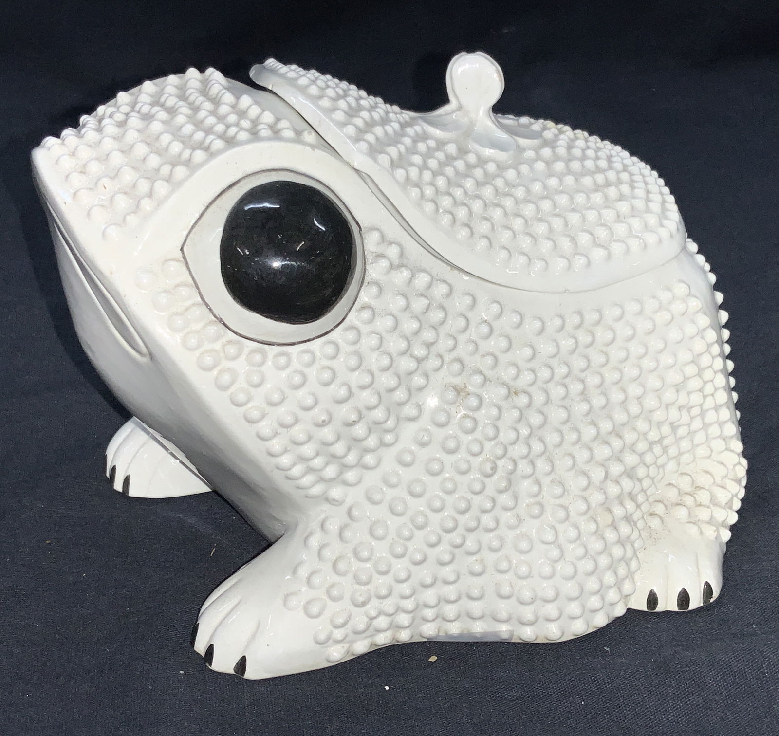 Ceramic Frog Lidded Vessel, Italy (1 of 9)