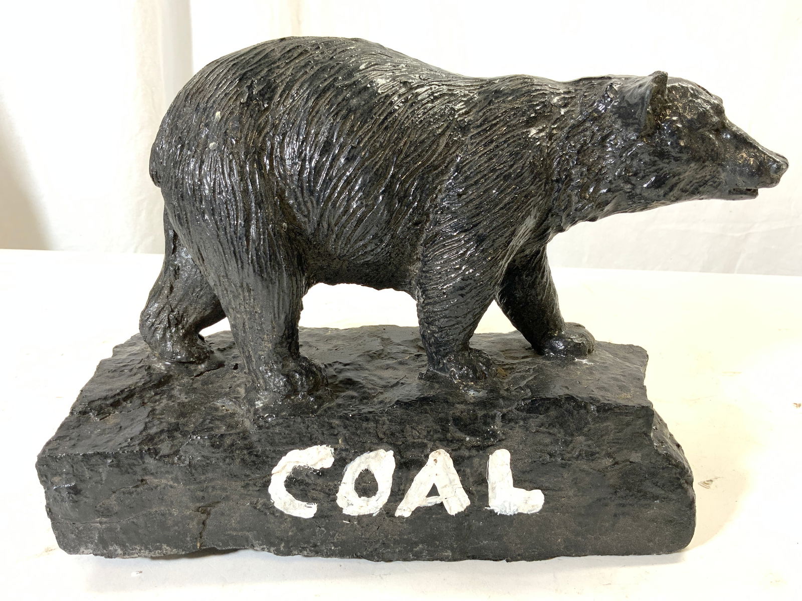 Vntg Hand Crafted Coal Bear Sculpture (1 of 7)