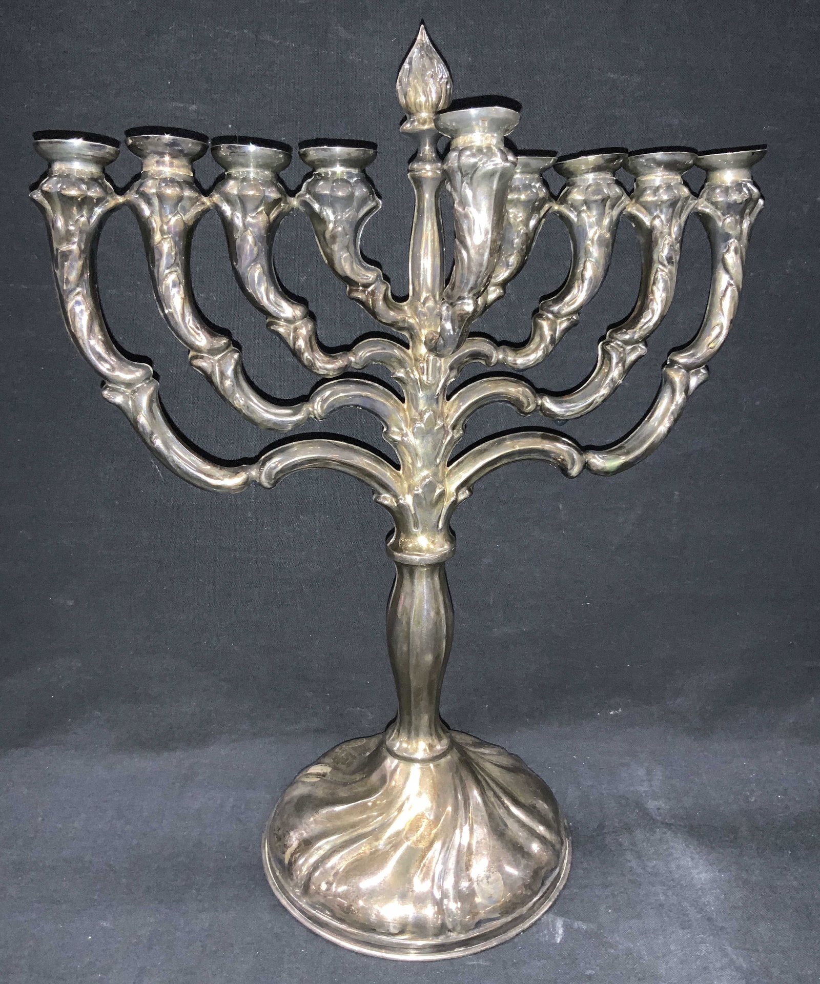 Sterling Silver 14 Inch Tall Menorah (1 of 11)