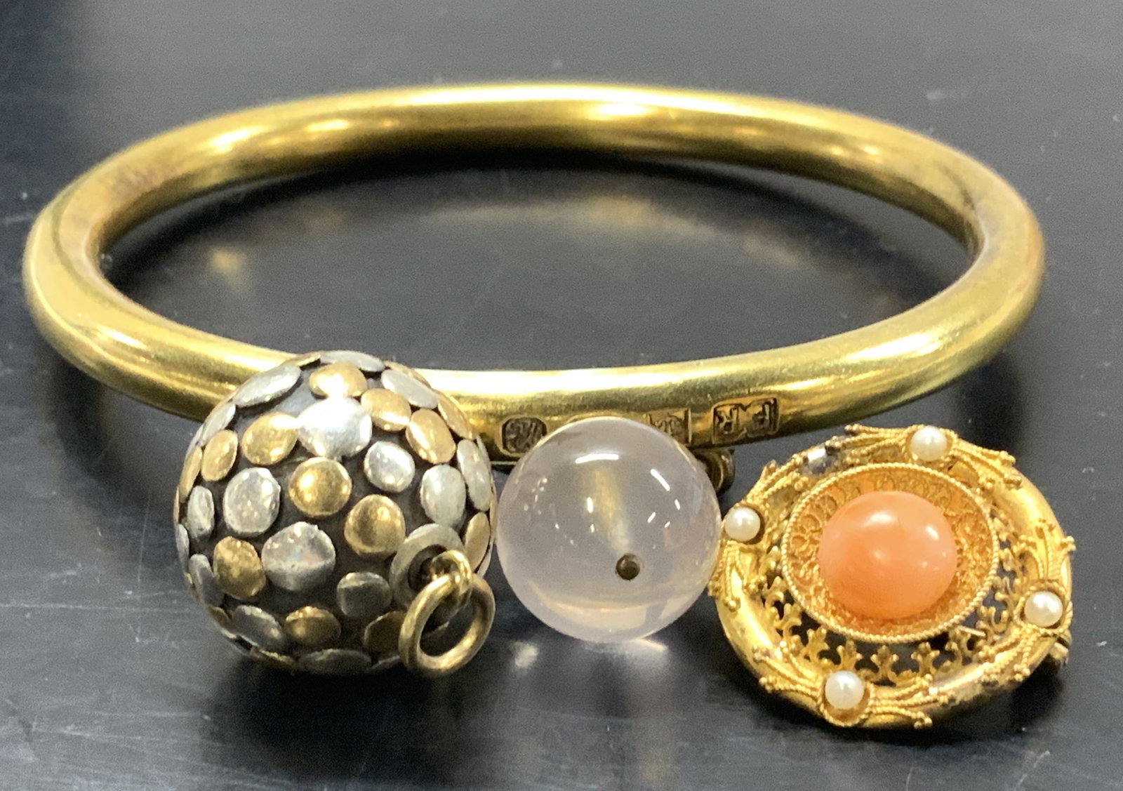 FR 14K Vermeil/Sterling Silver Bangle, Diamond, 4 (1 of 10)