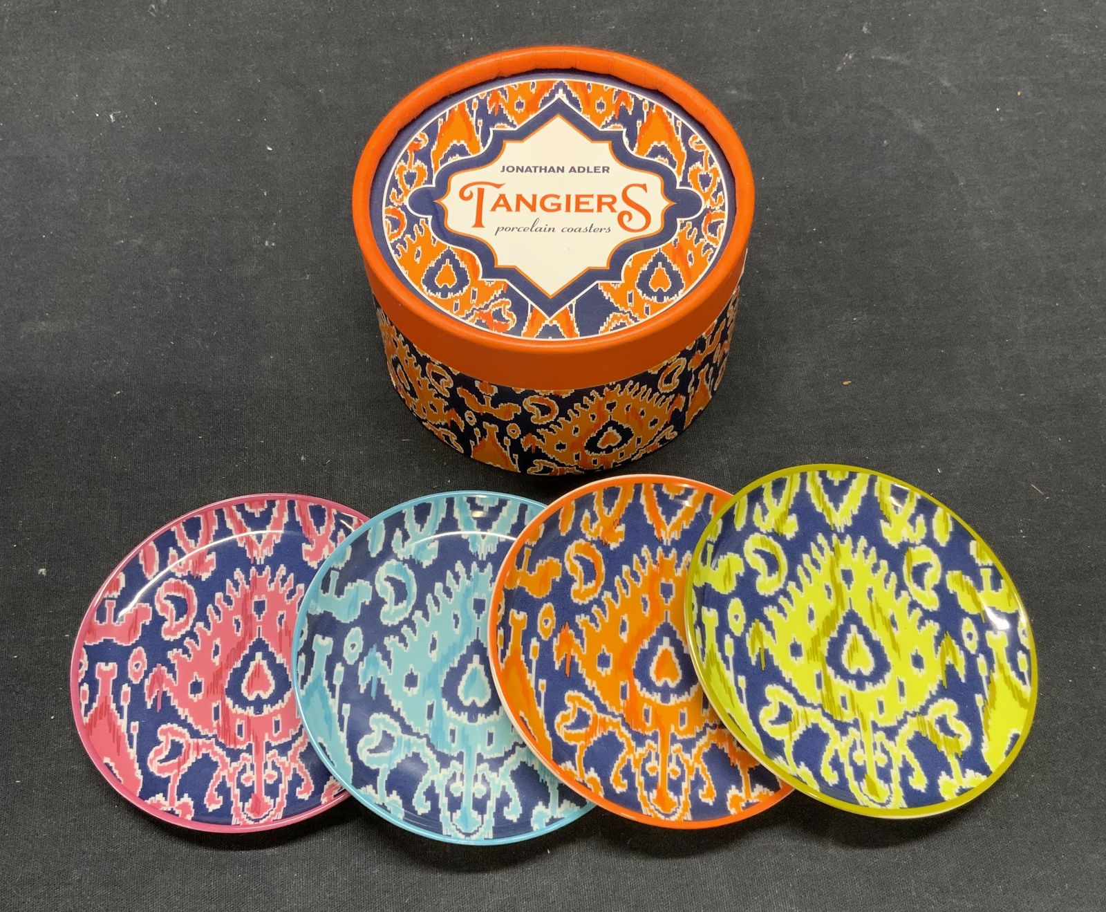 4 Jonathan Adler Tangiers Porcelain Coasters NIB (1 of 8)