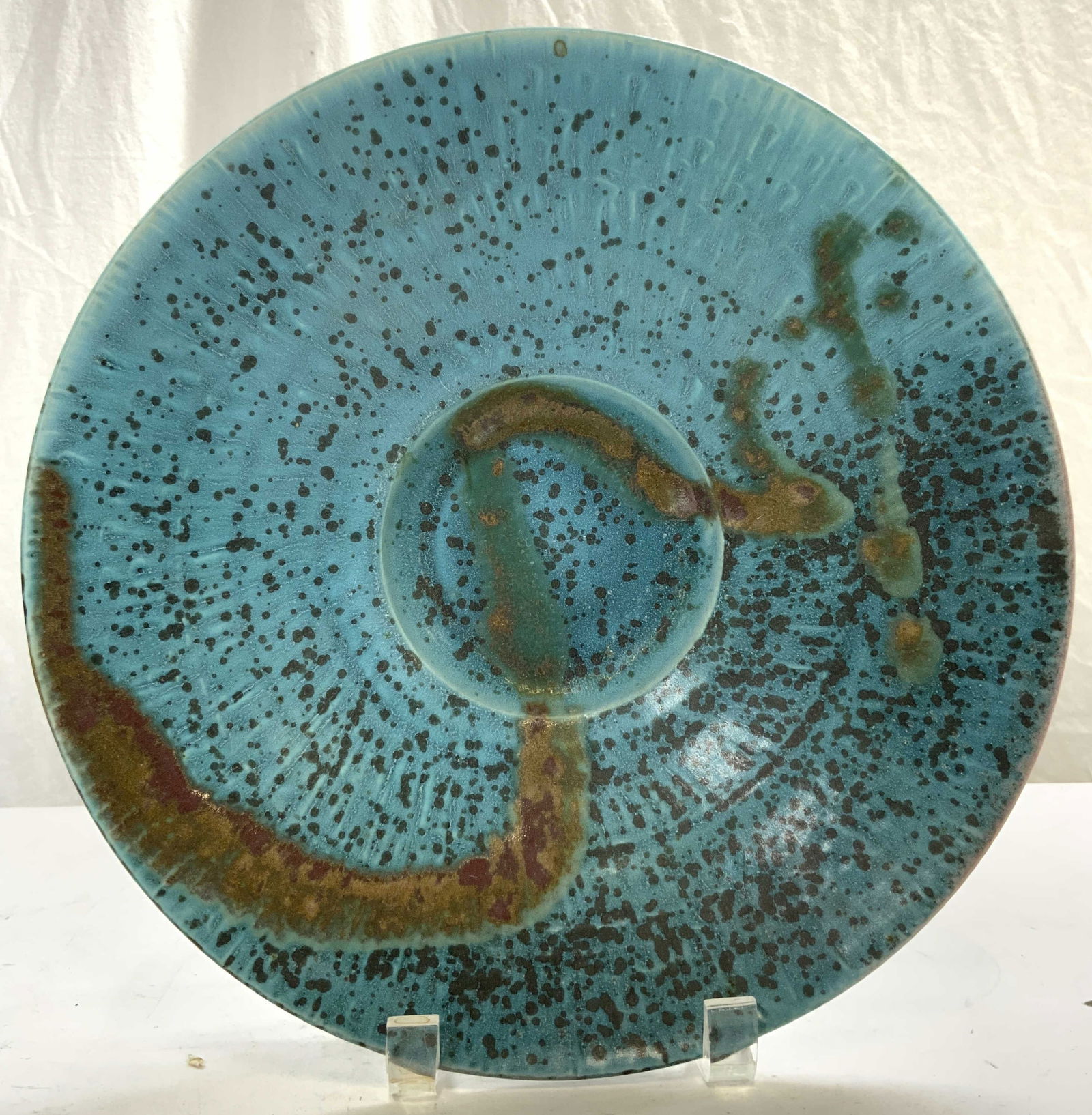 Vintage Ceramic Bowl Vessel W Splatter Detail (1 of 7)