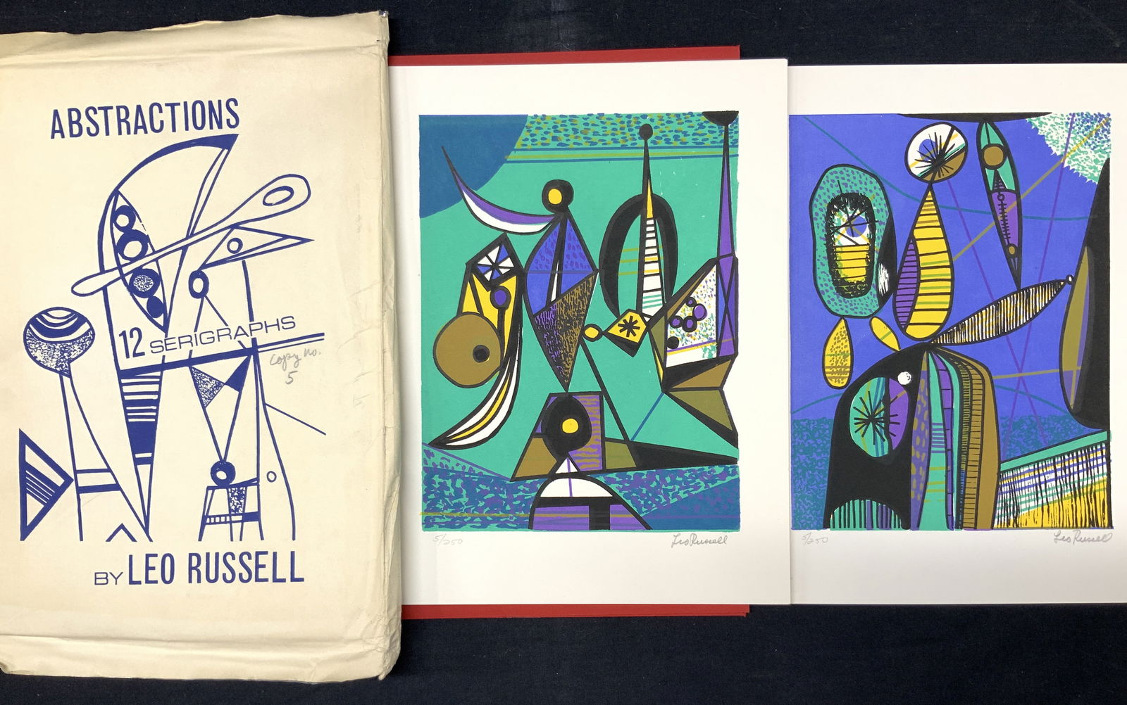 Abstractions 12 Signed Serigraphs By Leo Russell (1 of 16)