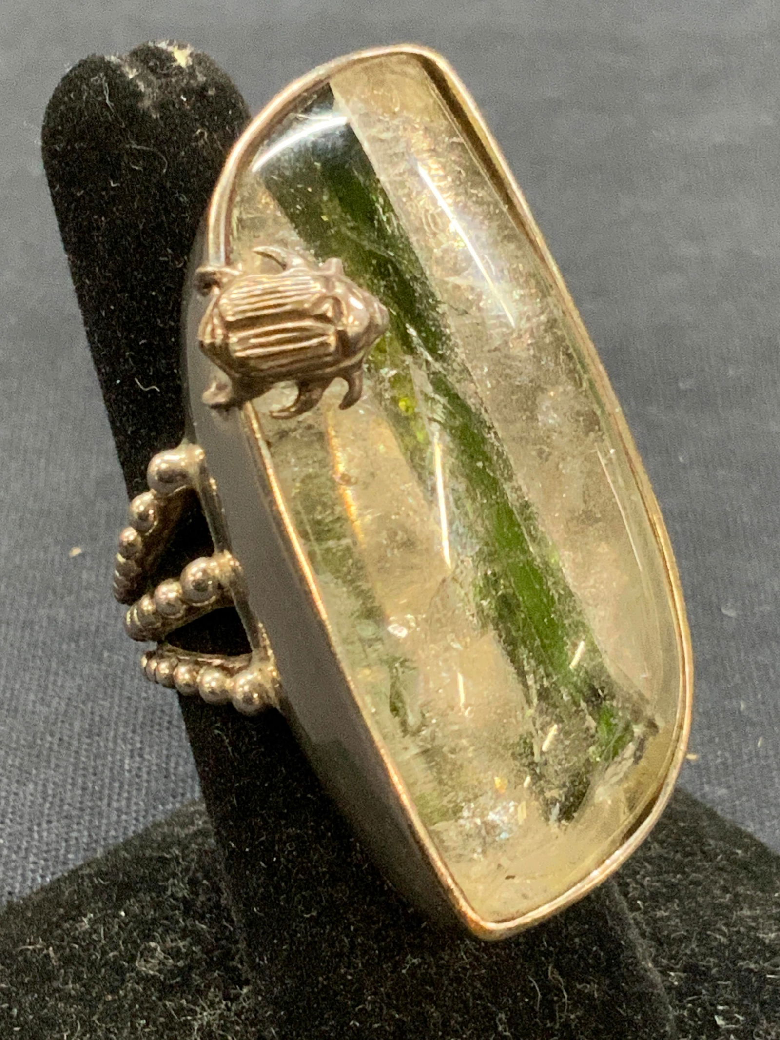 Stephen Dweck Signed Sterling & Epodite Ring