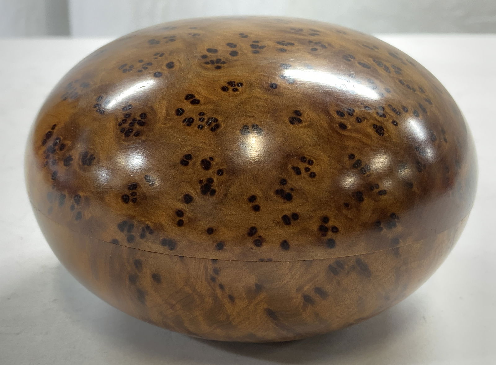 Burled Wood Trinket Box W Lid (1 of 6)