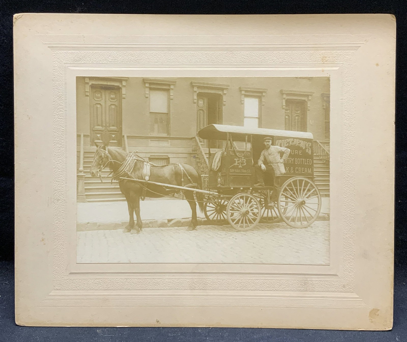 Antique Tietjens Milk Cart Photograph, NYC (1 of 7)