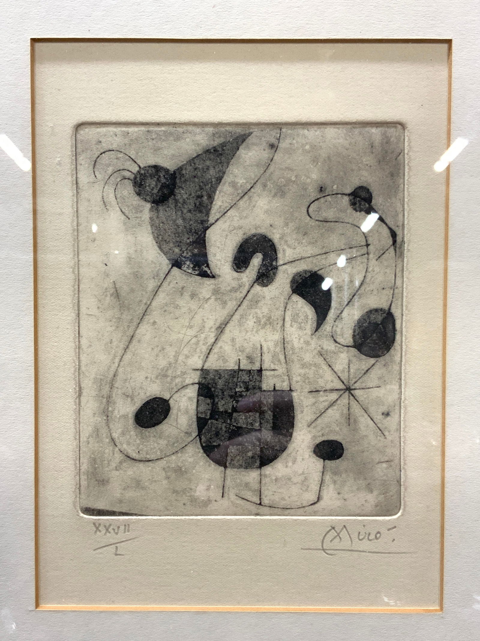 Attr Miro Signed Abstract Plate Engraving Print (1 of 9)