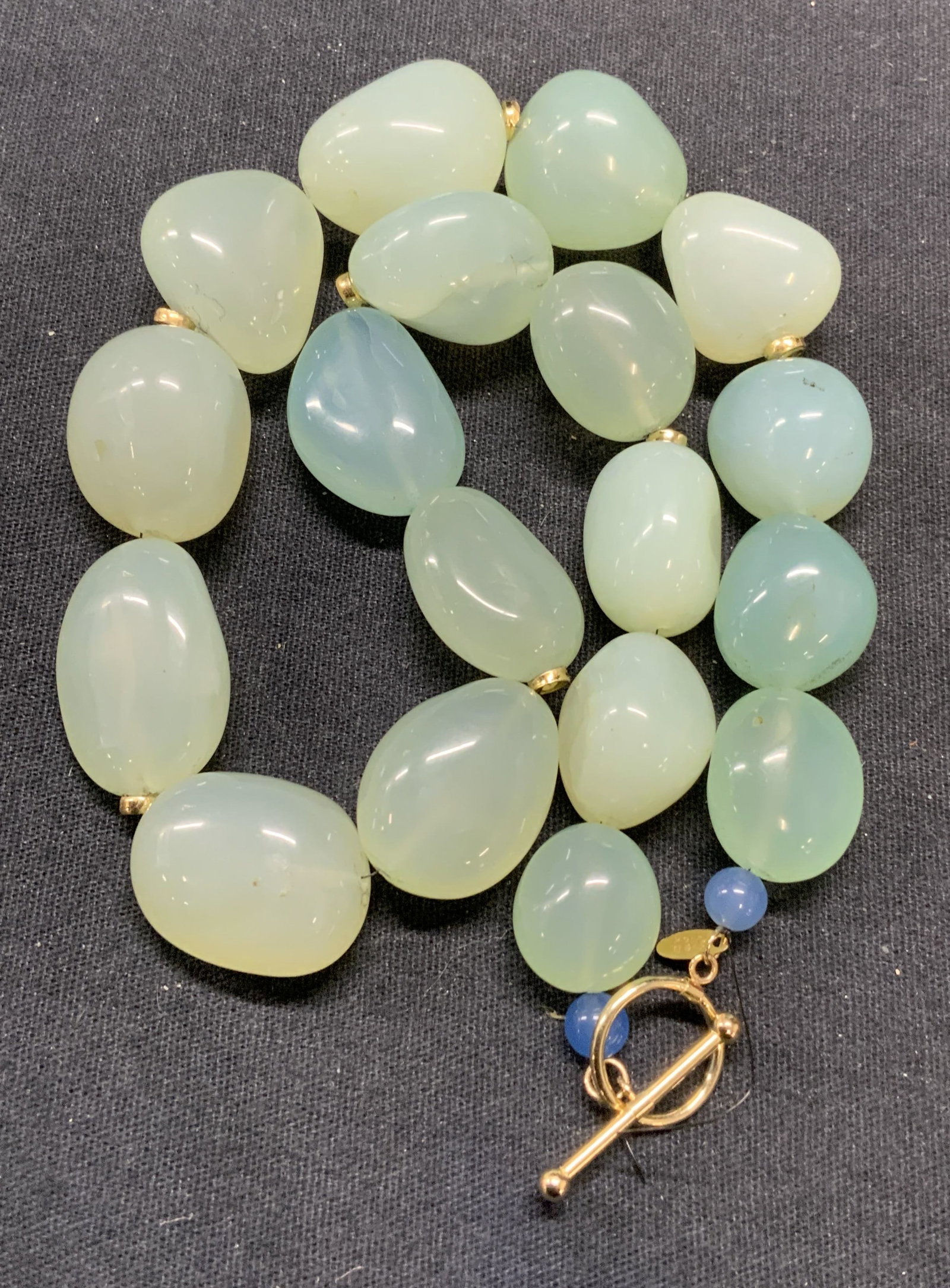ZOE B 14K Gold Chalcedony Necklace (1 of 7)