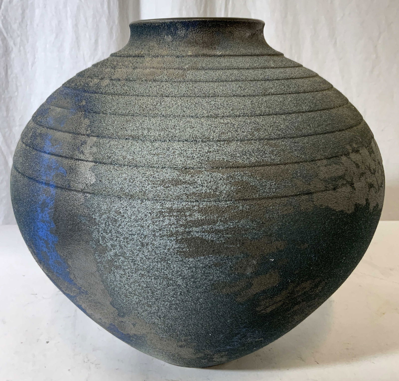 Signed Vintage Ceramic Striped Vase Vessel (1 of 7)