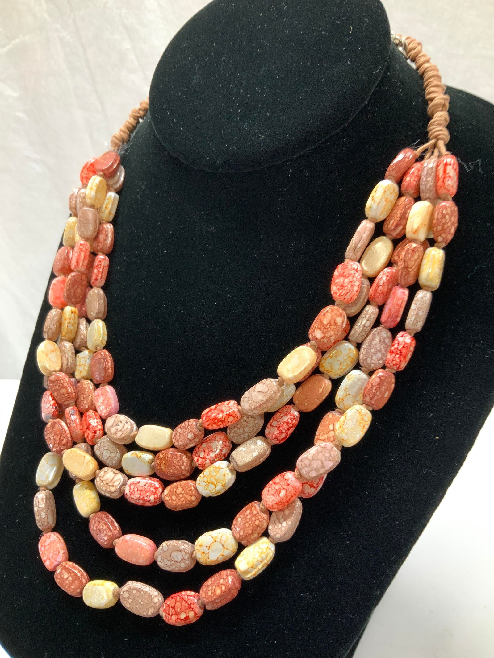 Handmade Cascading Glass Bead Necklce (1 of 6)