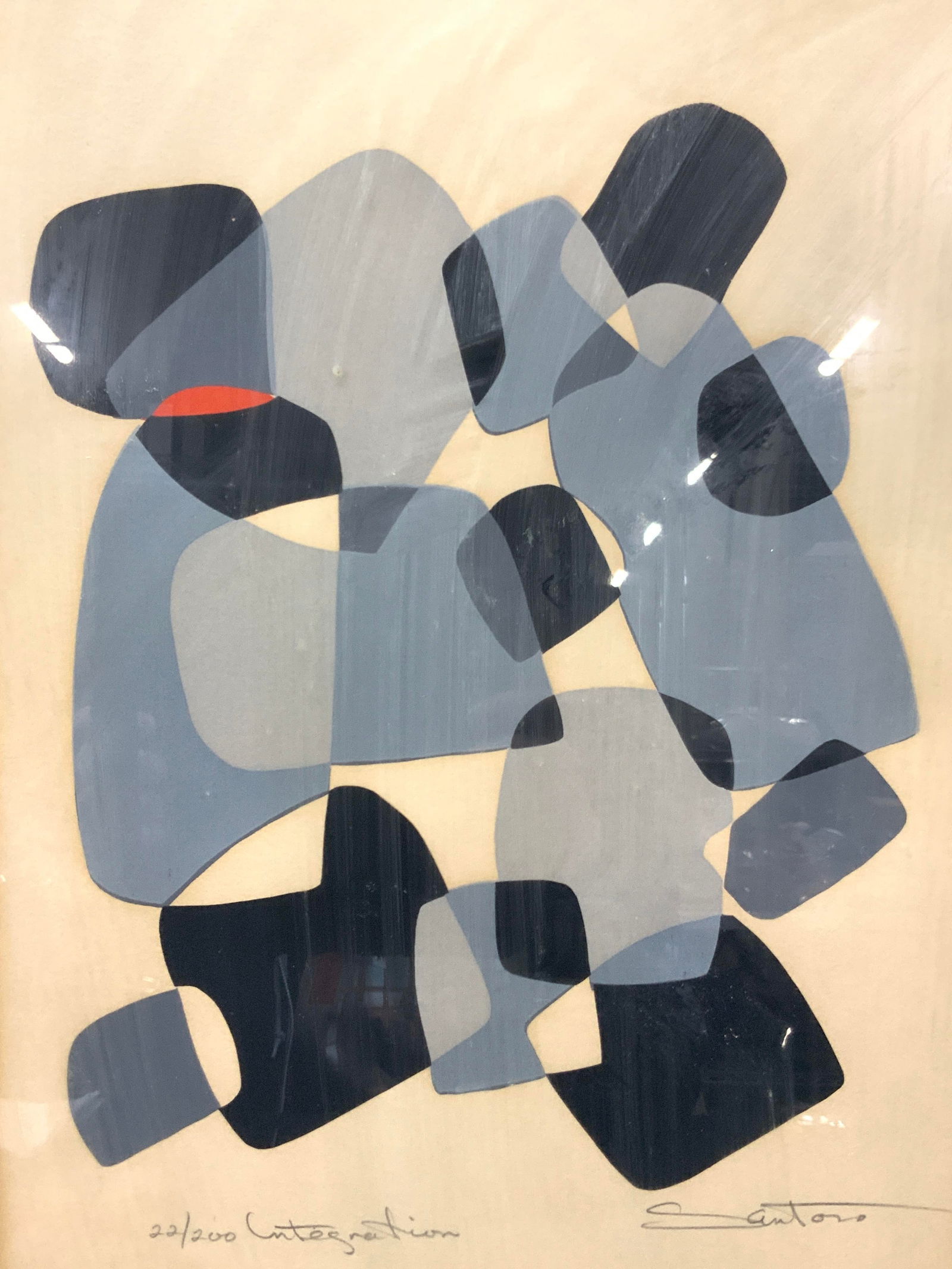 SANTORO Signed Abstract Silk Screen (1 of 11)