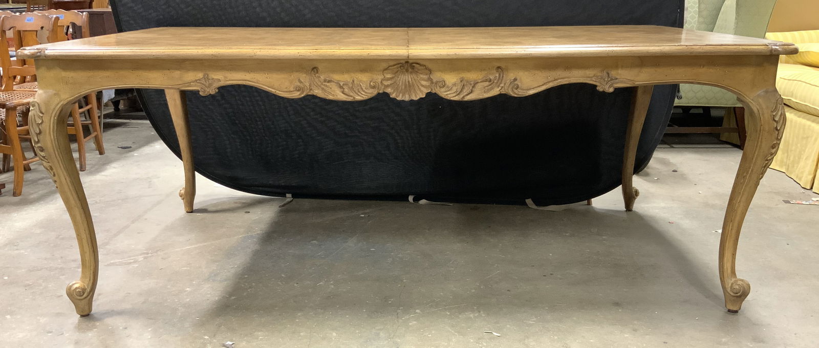 Vntg French Provincial Style Wooden Dining Table (1 of 8)